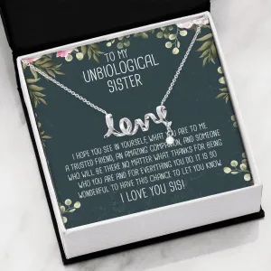 Unbiological Sister Love Necklace