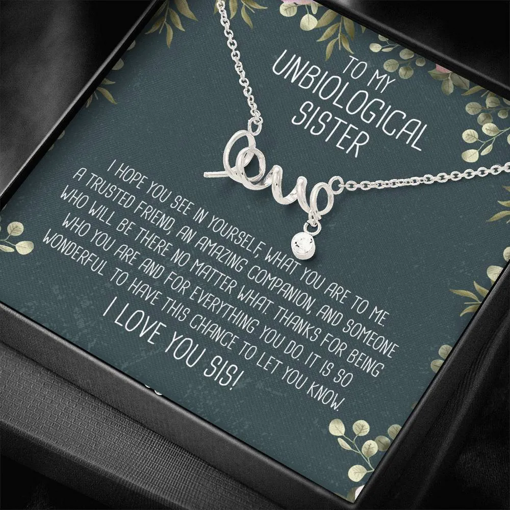 Unbiological Sister Love Necklace