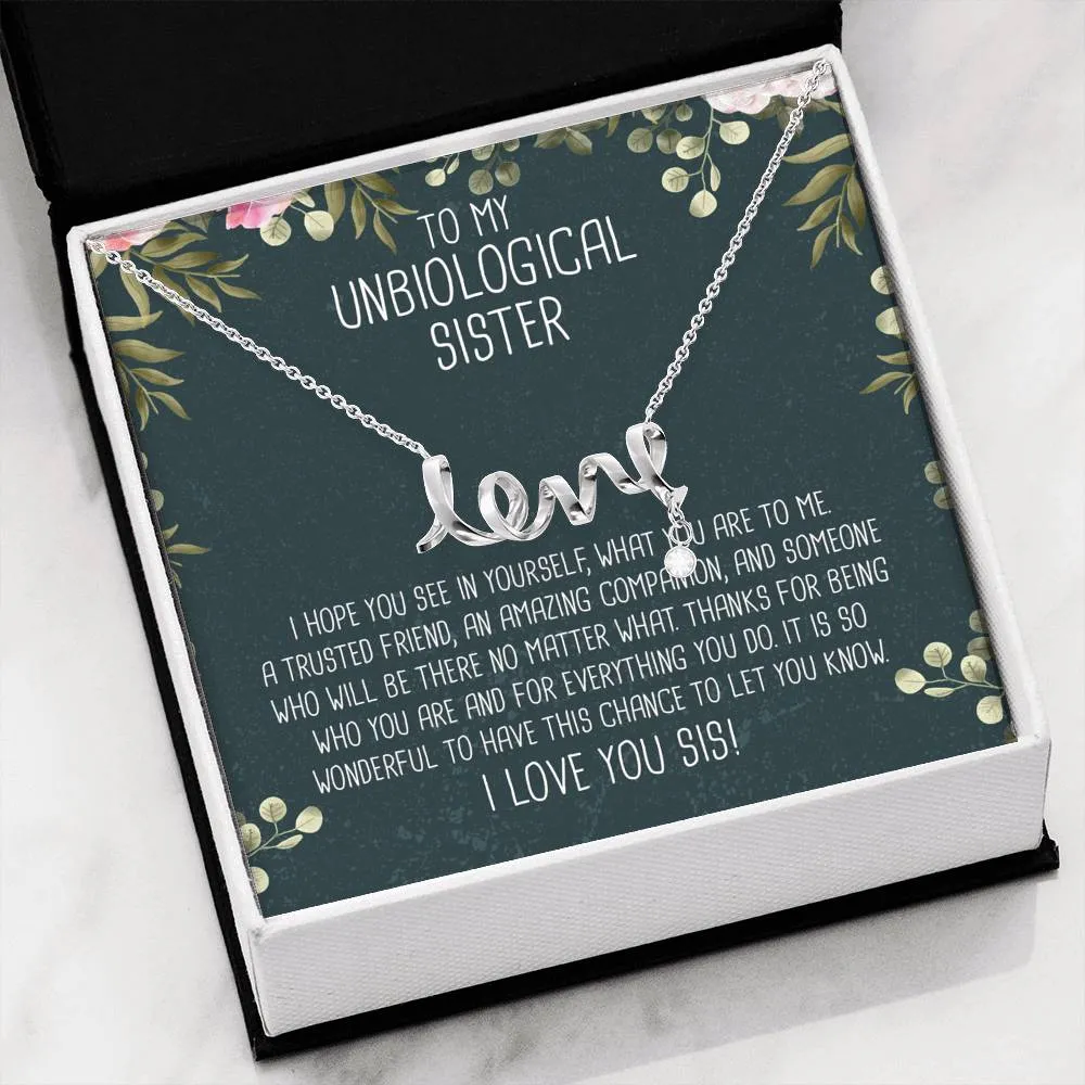 Unbiological Sister Love Necklace