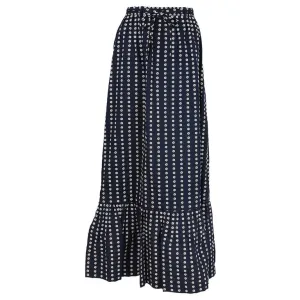 VALENTINO Boutique Circa 1960s Navy & White Floral Pattern Skirt