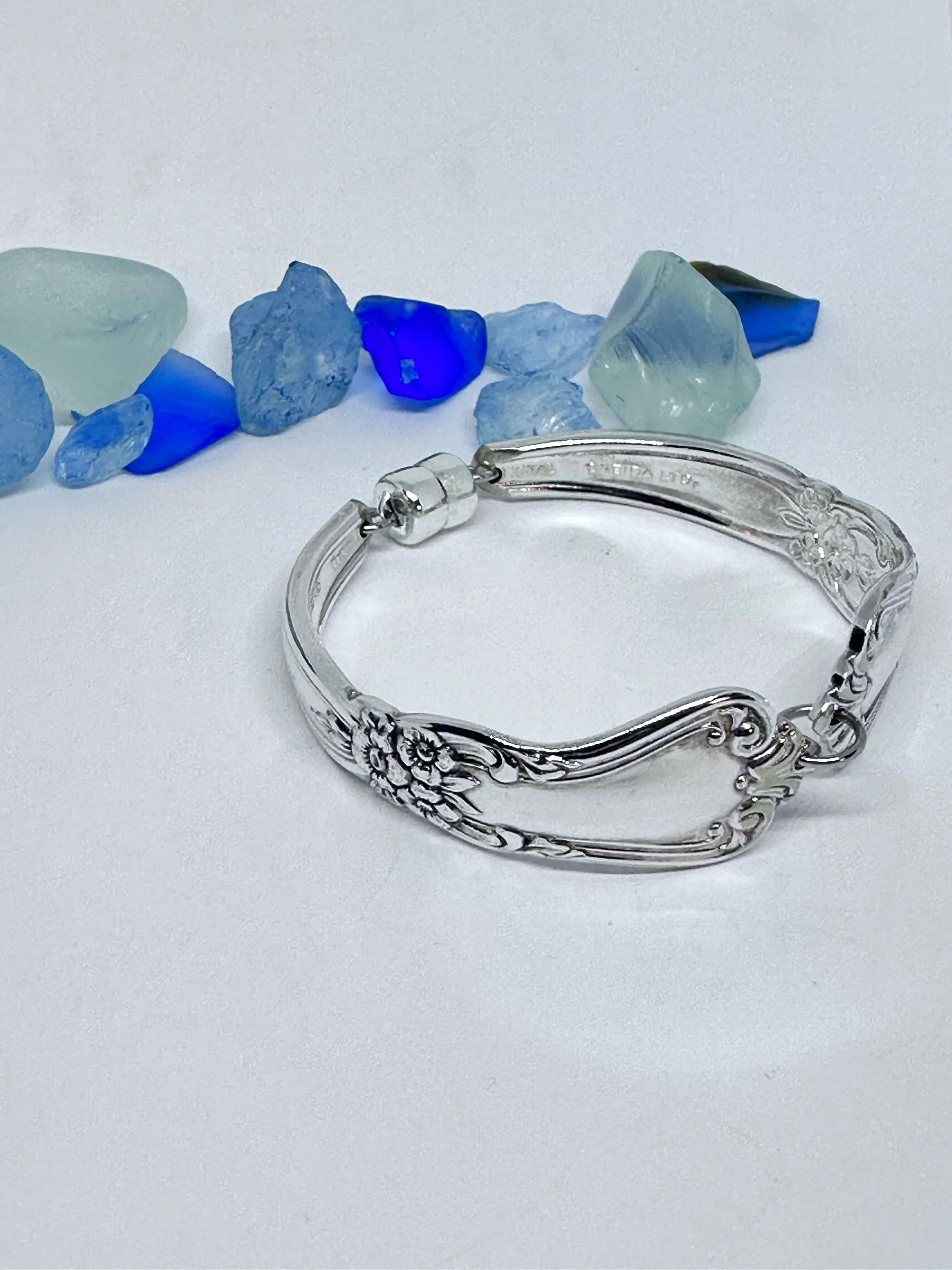 “Valley Rose” 1956 Spoon Bracelet | Vintage Silverware | Oneida | Up-Cycled Bracelet | Silverware | Antique Spoons