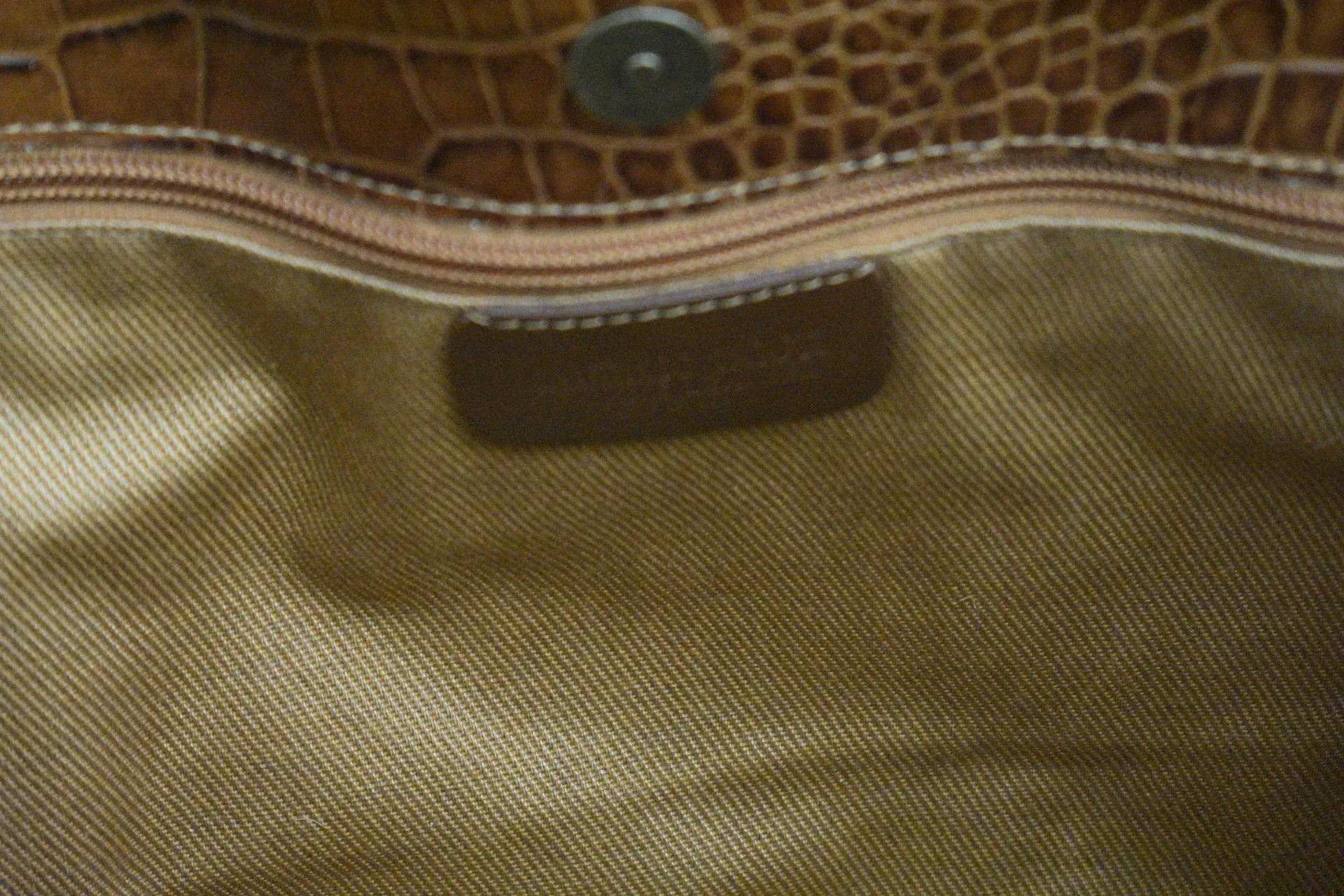 Vintage 1990s Italian Leather Pony Hair Brown Floral Handbag By Mauarizio Taiuti