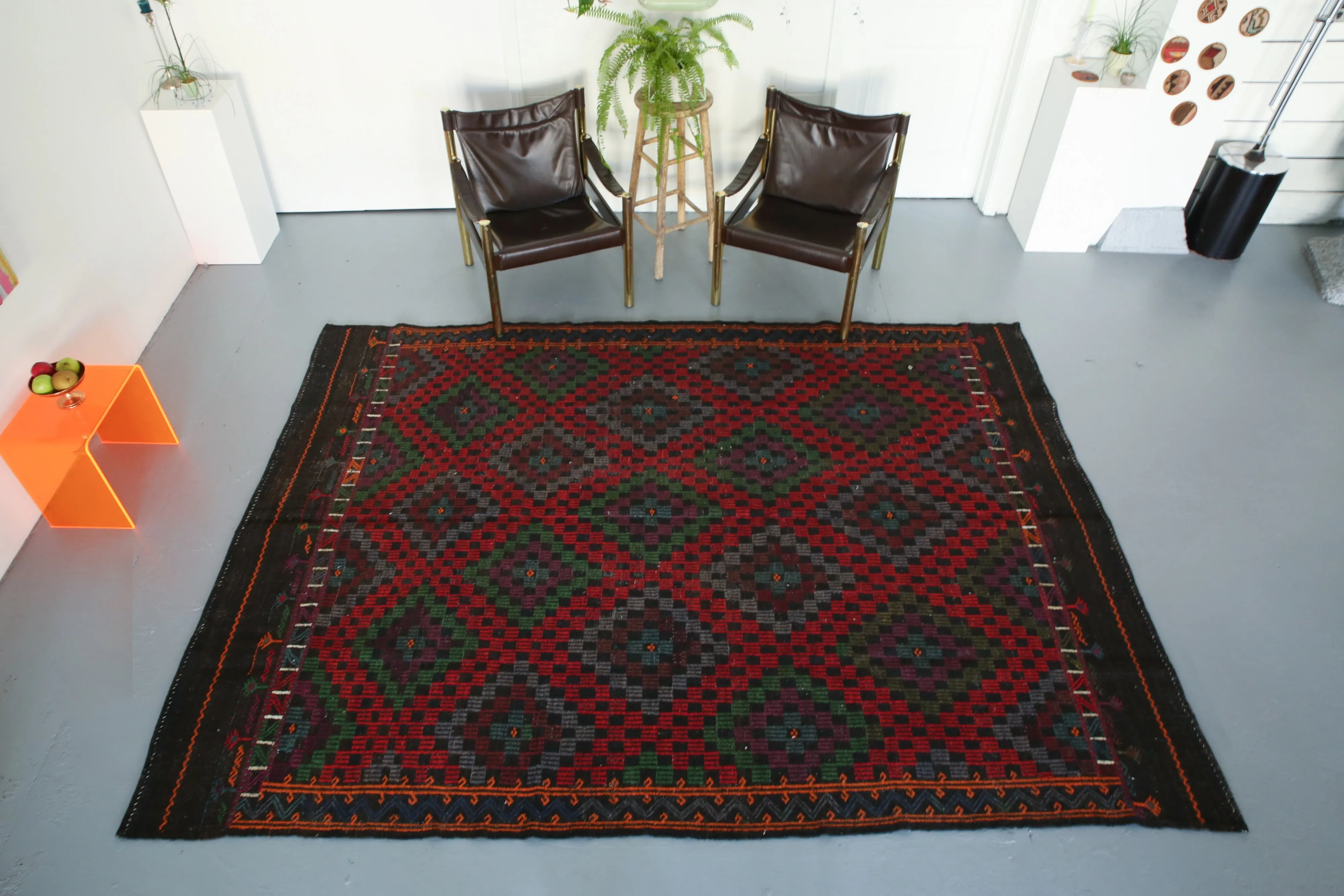 Vintage Aegean Cicim Kilim 7ftx10ft
