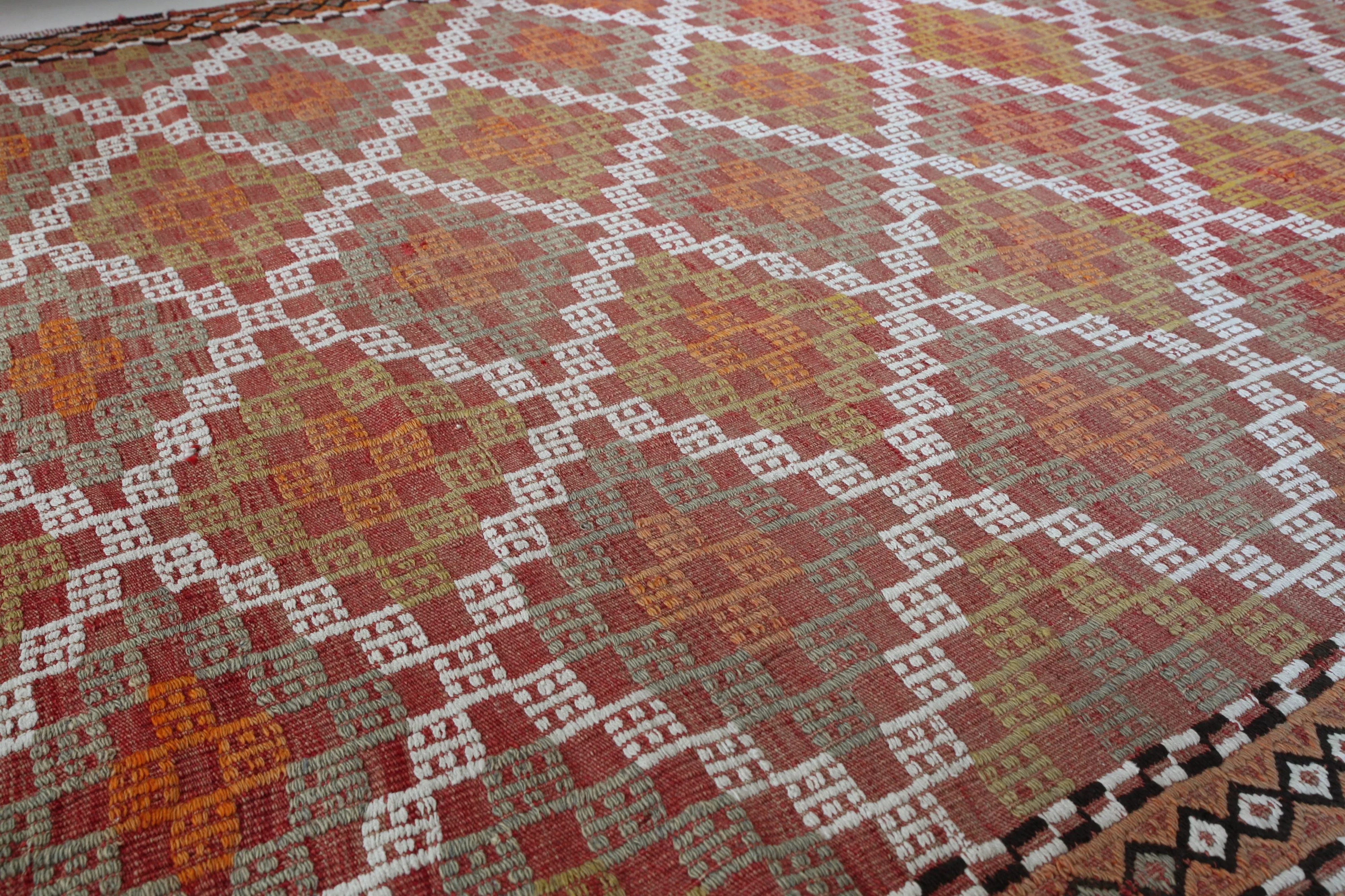 Vintage Aegean Cicim Kilim Rug 4'9"x6'5"