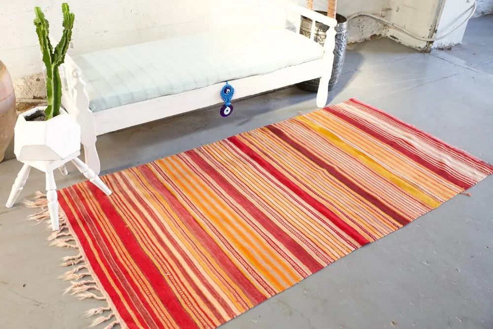 Vintage Anatolian Kilim 3.4ftx7ft