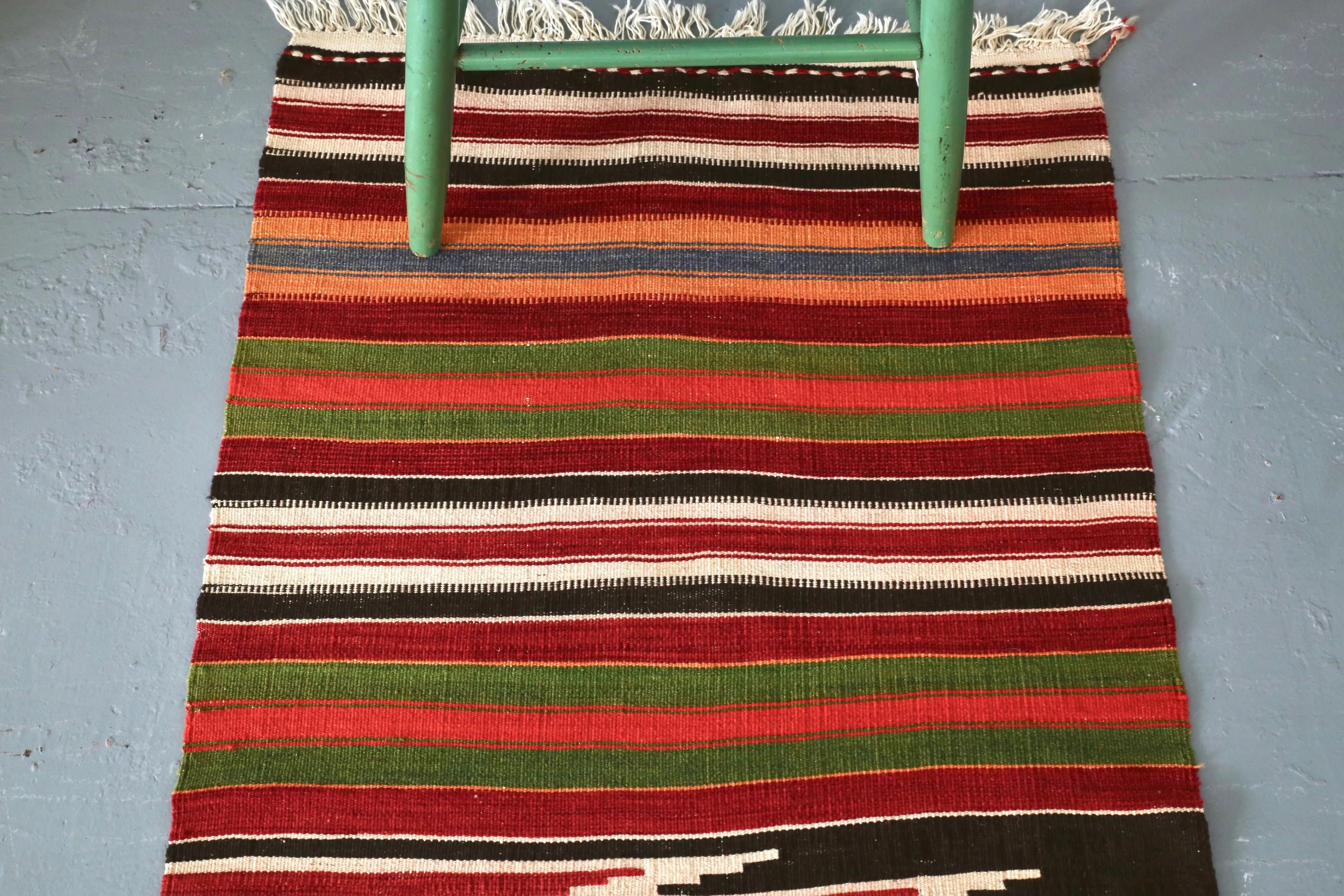 Vintage Anatolian Kilim Runner 2.4ftx8.10ft