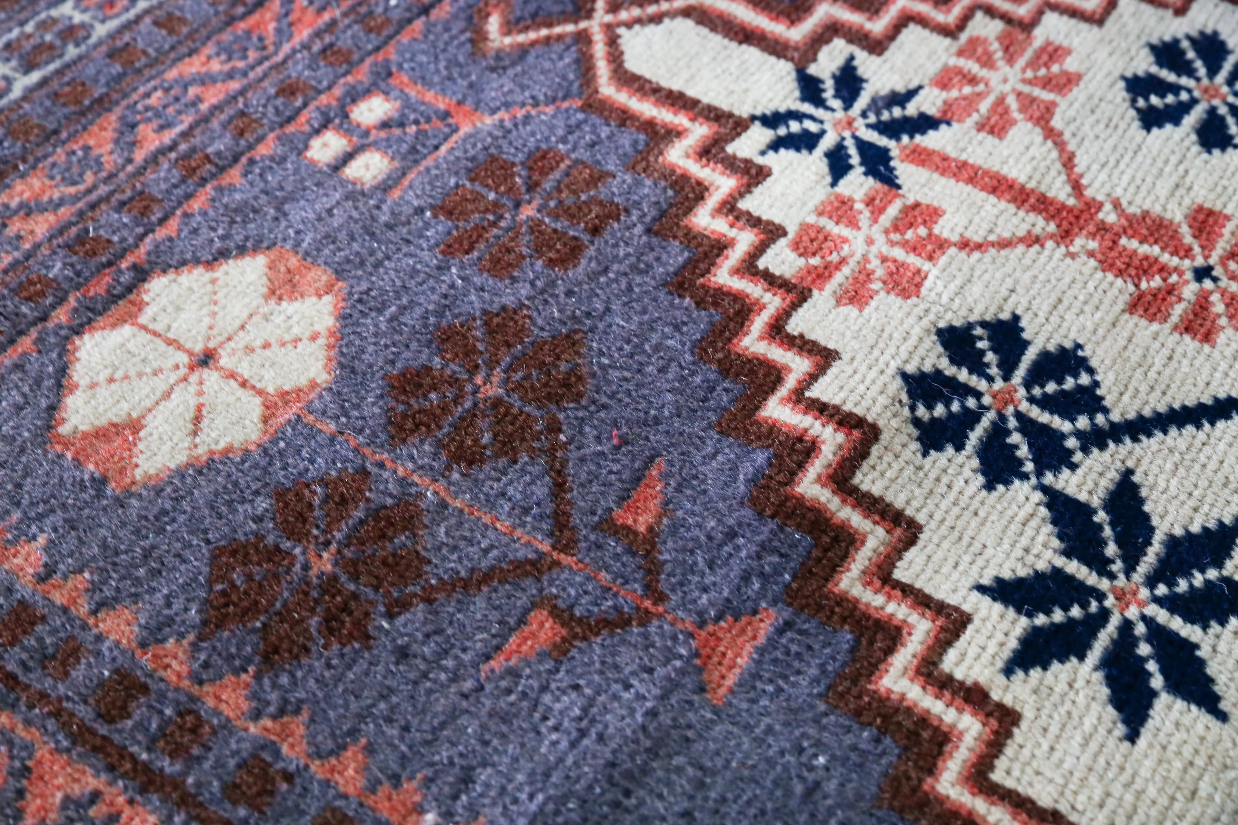 Vintage Anatolian Rug 3.7ftx6ft