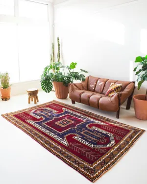 Vintage Anatolian Sevan Rug 5'6"x9'3"