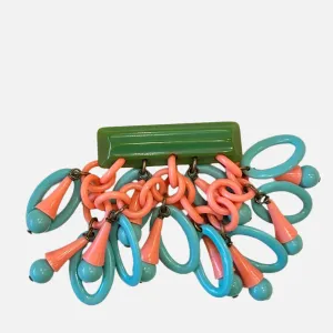 Vintage Bakelite Dangling Shapes Brooch