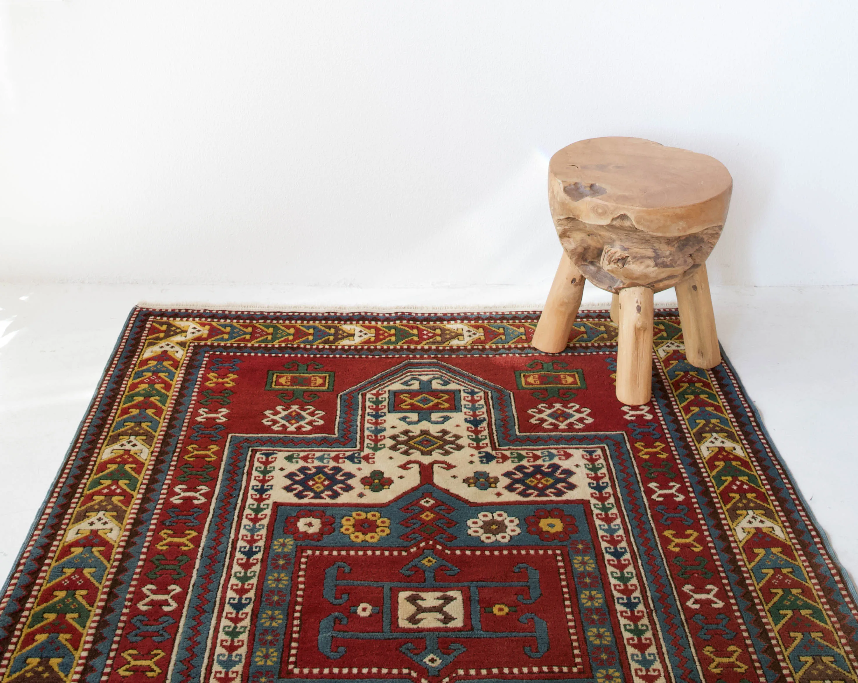 Vintage Caucasian Rug 4'2"x5'6"
