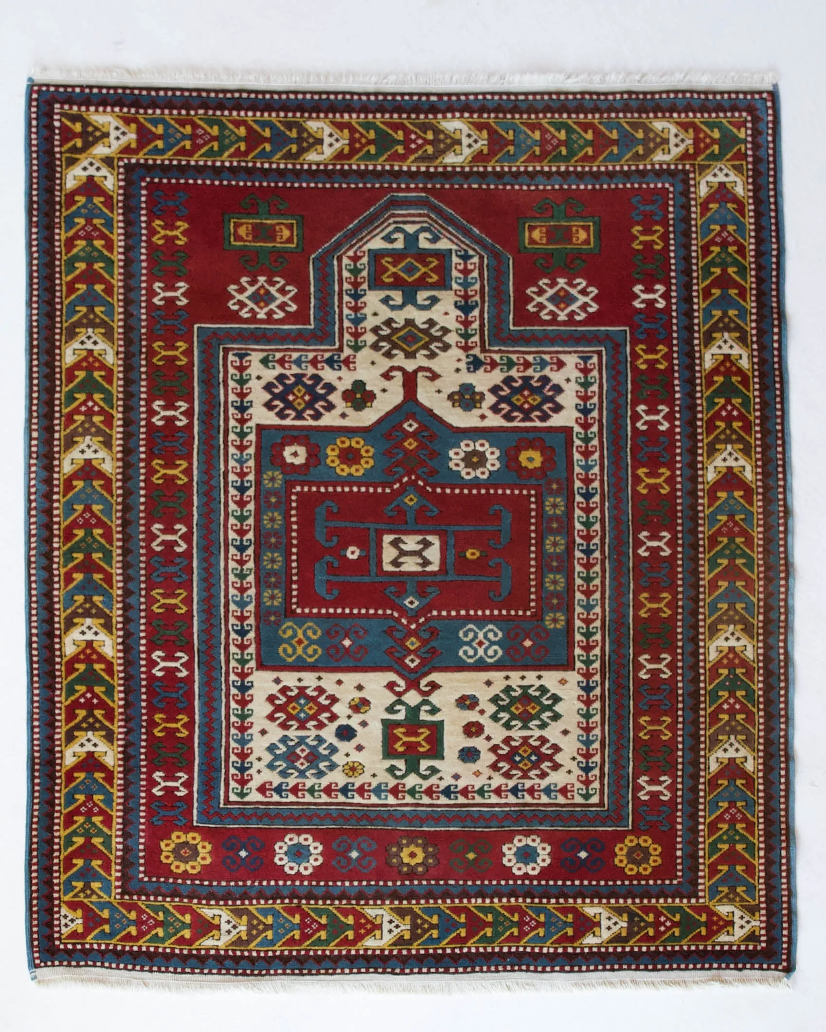 Vintage Caucasian Rug 4'2"x5'6"