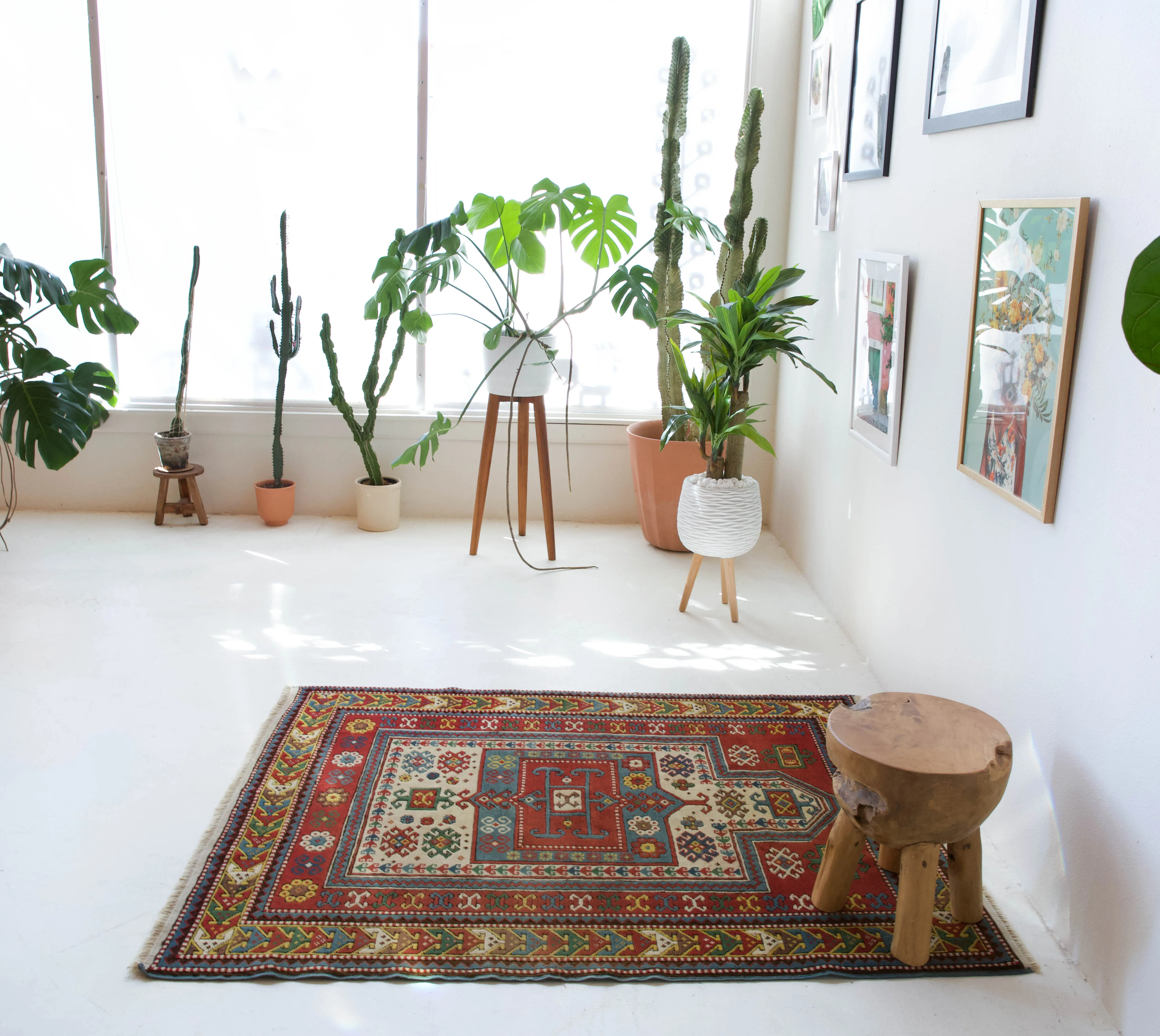 Vintage Caucasian Rug 4'2"x5'6"