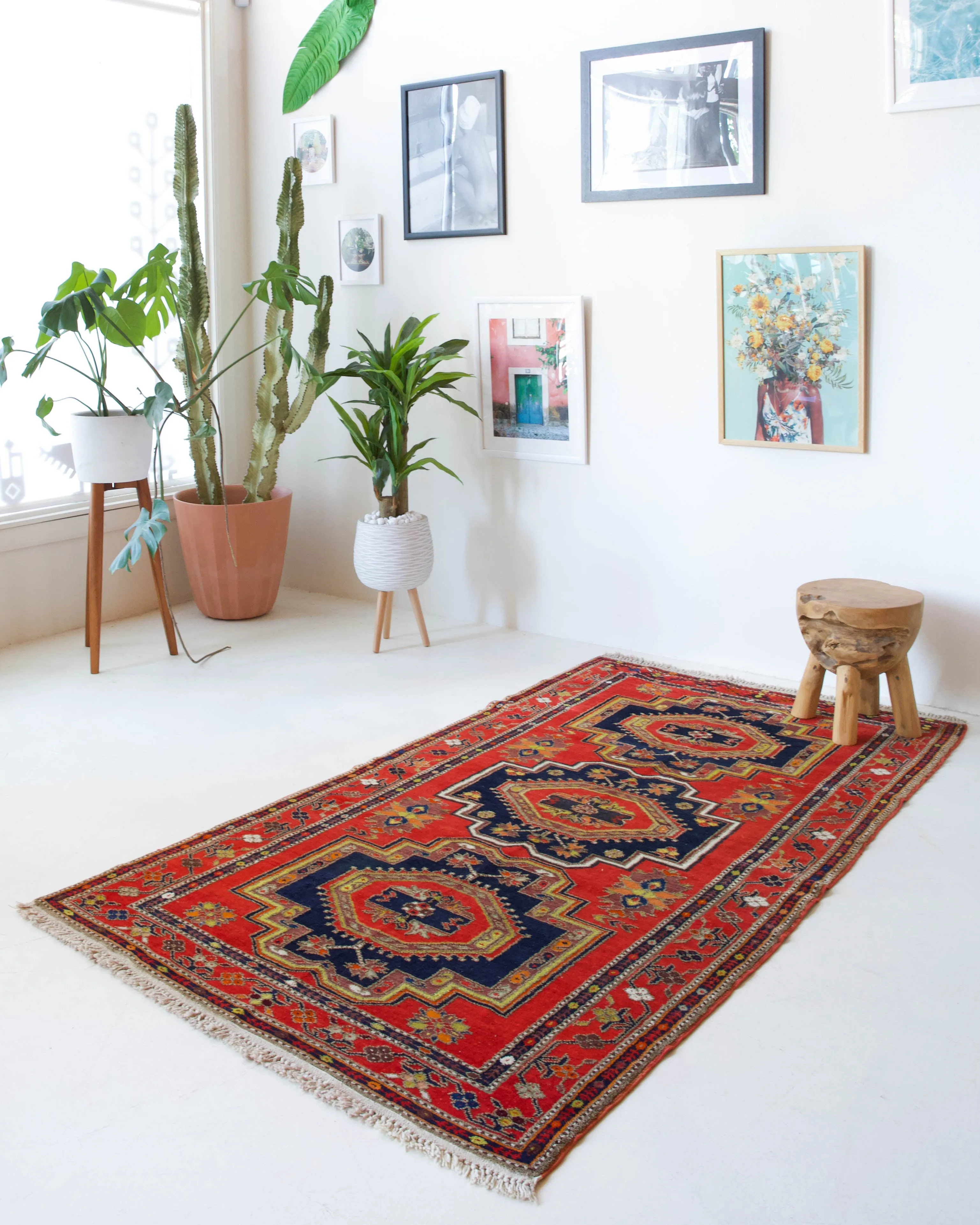 Vintage Caucasian Rug 4'4"x7'10"