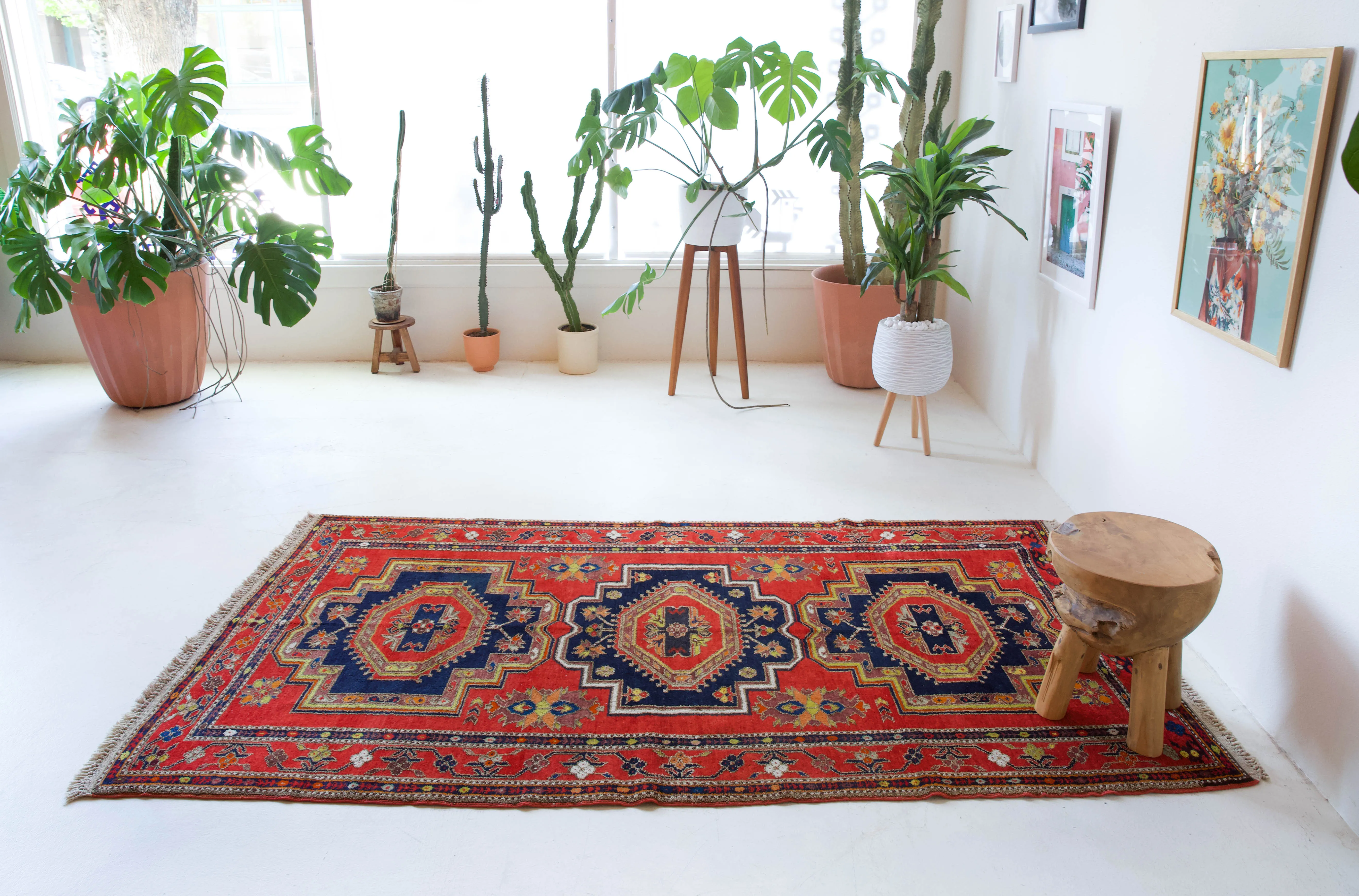 Vintage Caucasian Rug 4'4"x7'10"