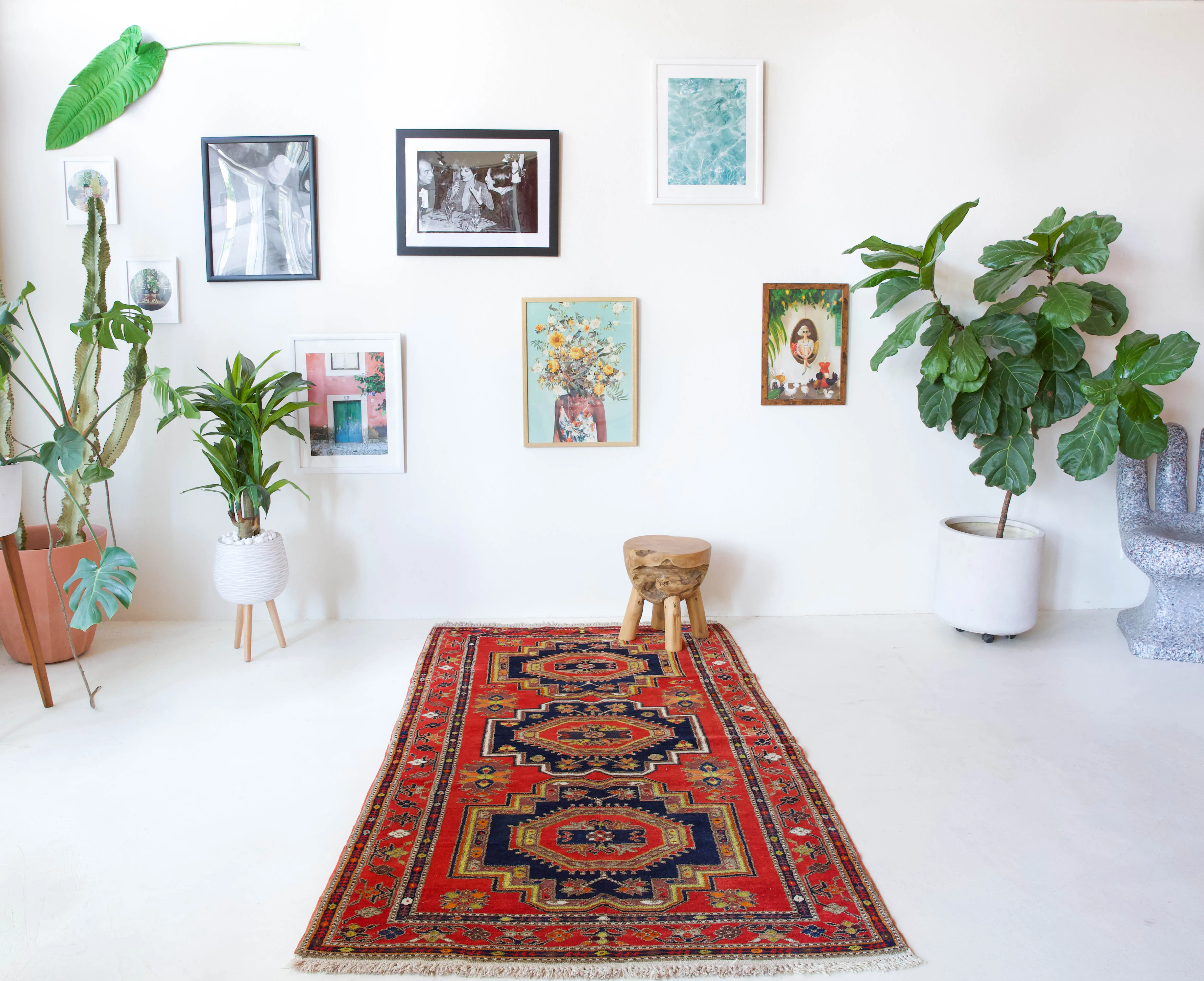 Vintage Caucasian Rug 4'4"x7'10"