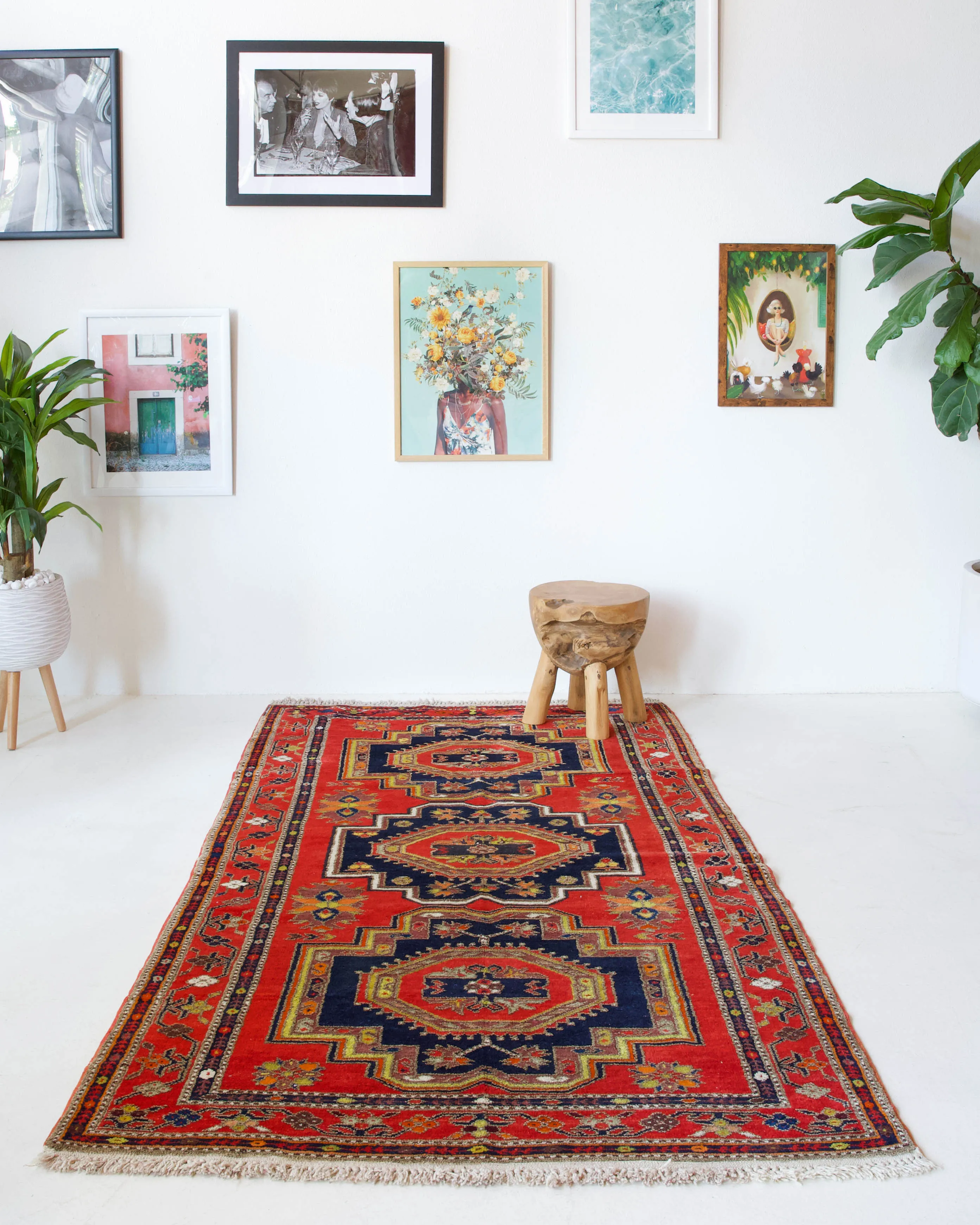 Vintage Caucasian Rug 4'4"x7'10"