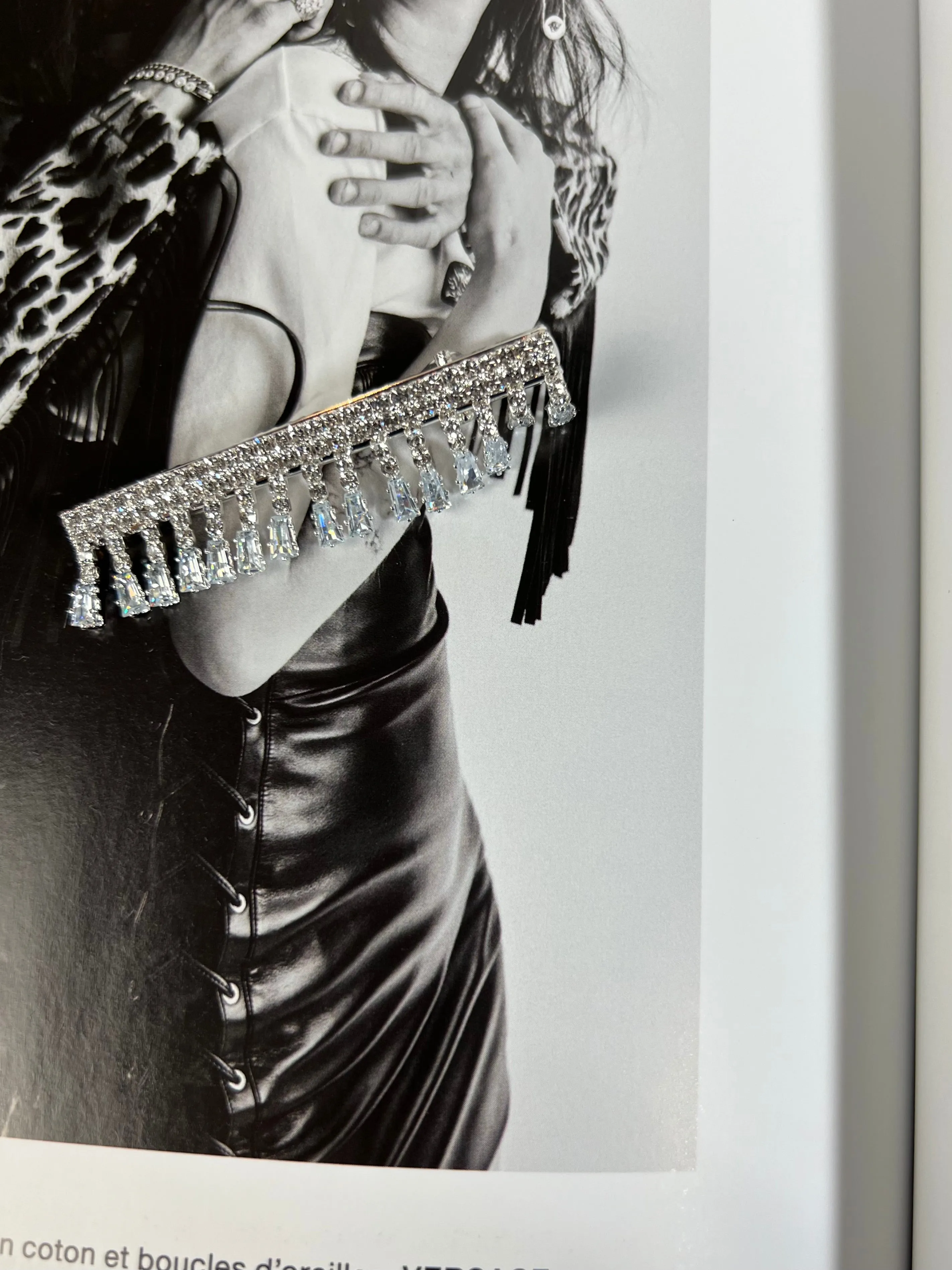 Vintage Crystals Fringe Hair Clip Barrette