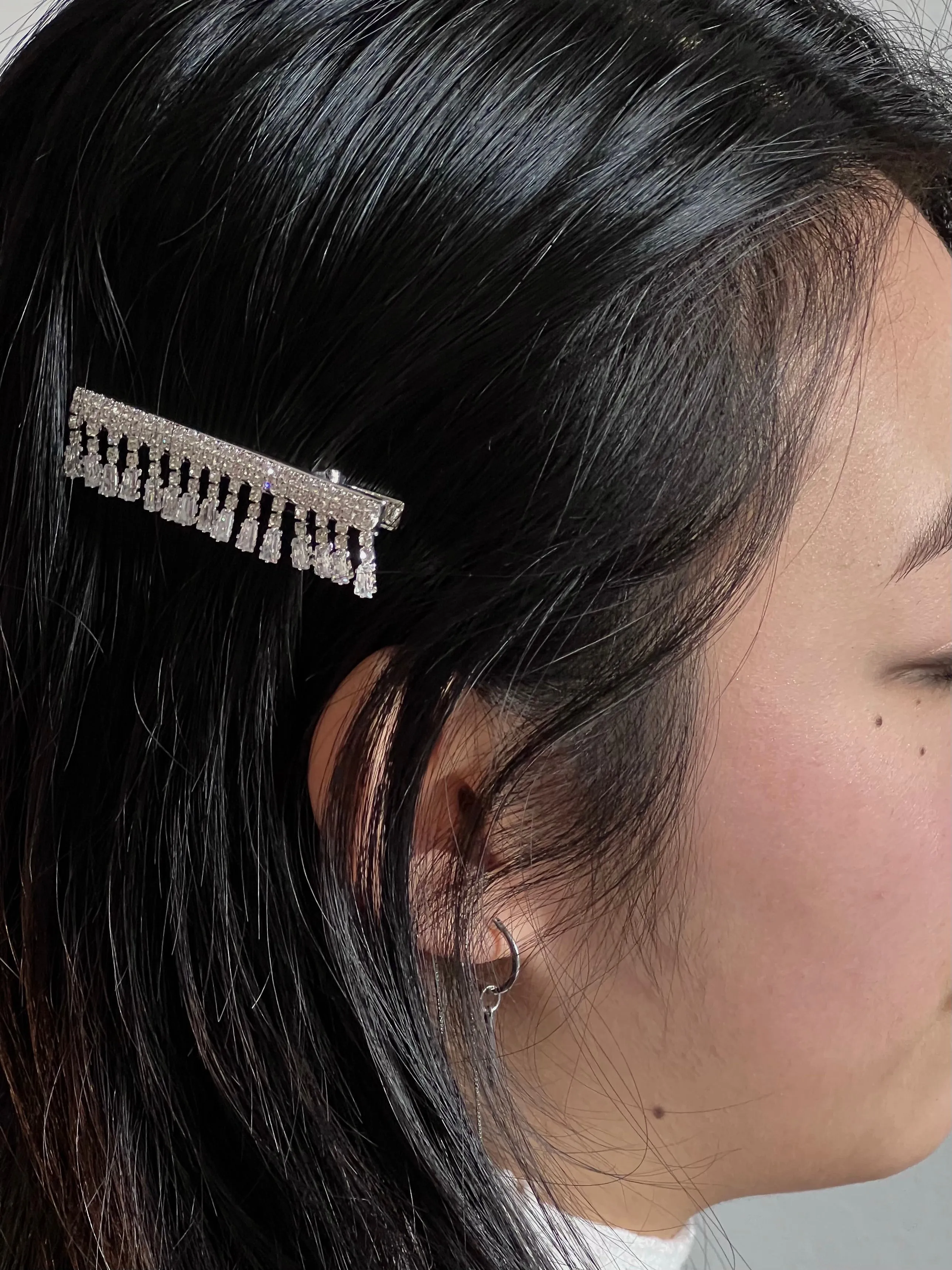 Vintage Crystals Fringe Hair Clip Barrette