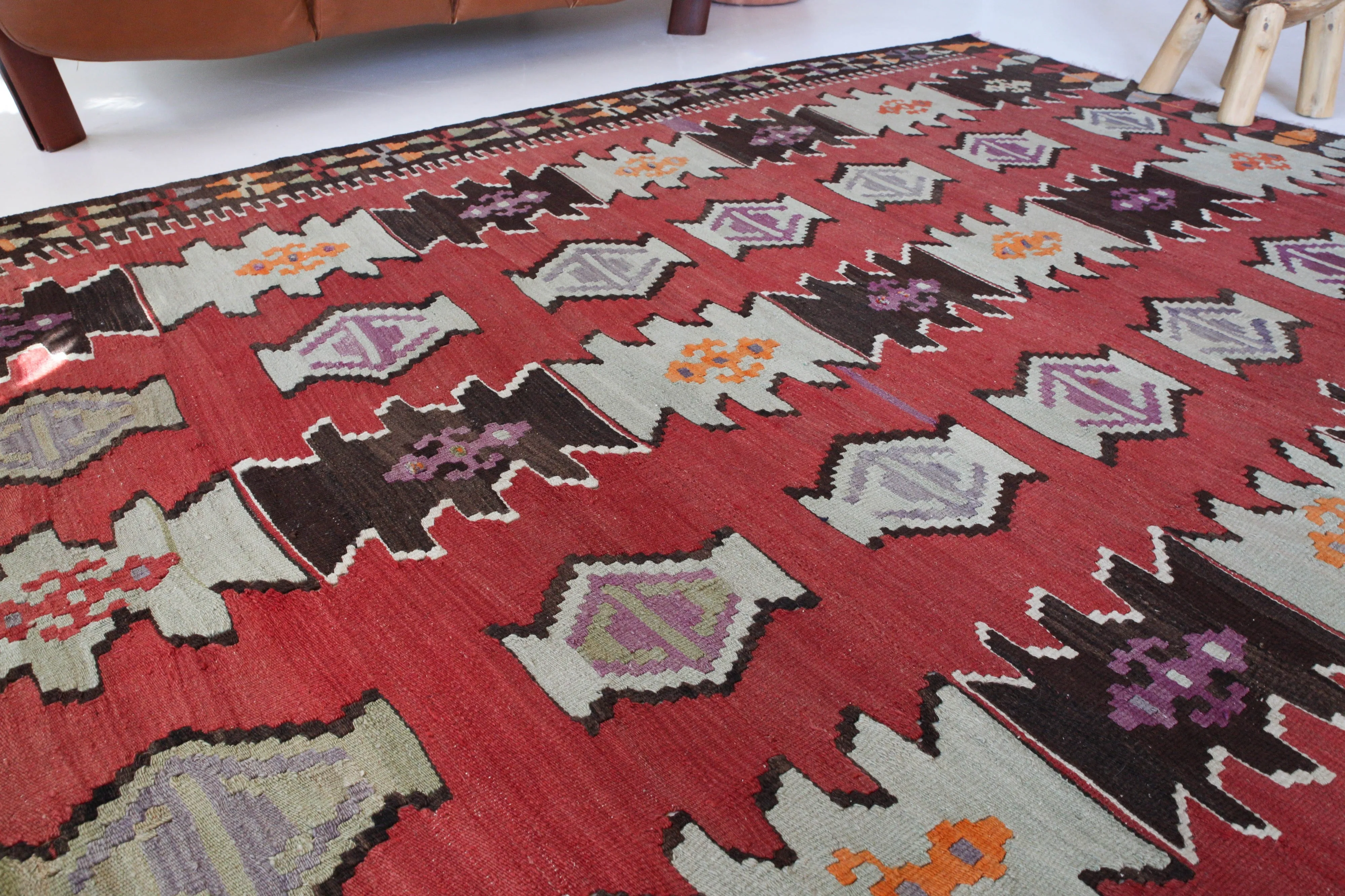 Vintage Eastern Anatolian Kilim Rug 6'6"x8'11"