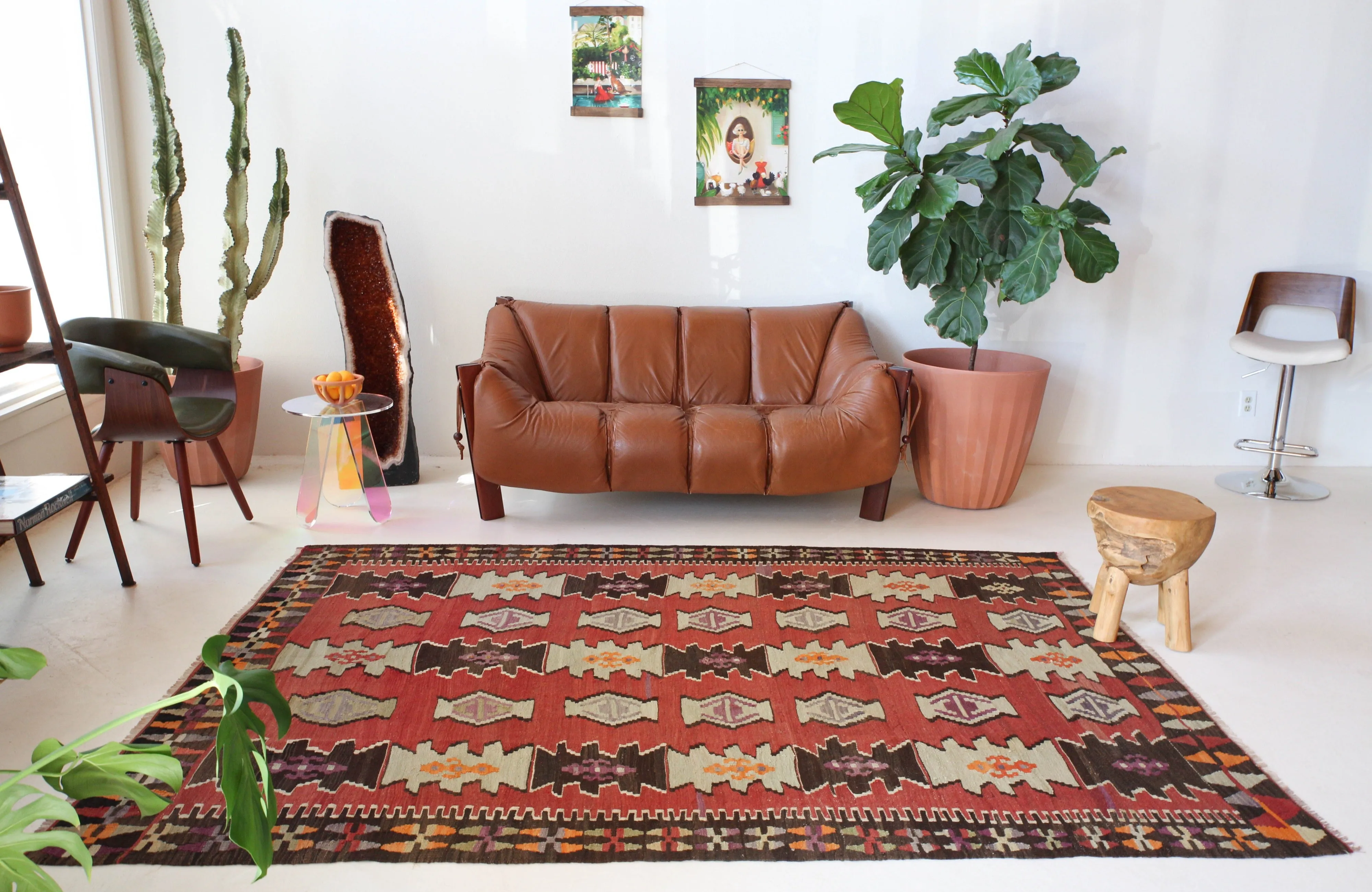 Vintage Eastern Anatolian Kilim Rug 6'6"x8'11"