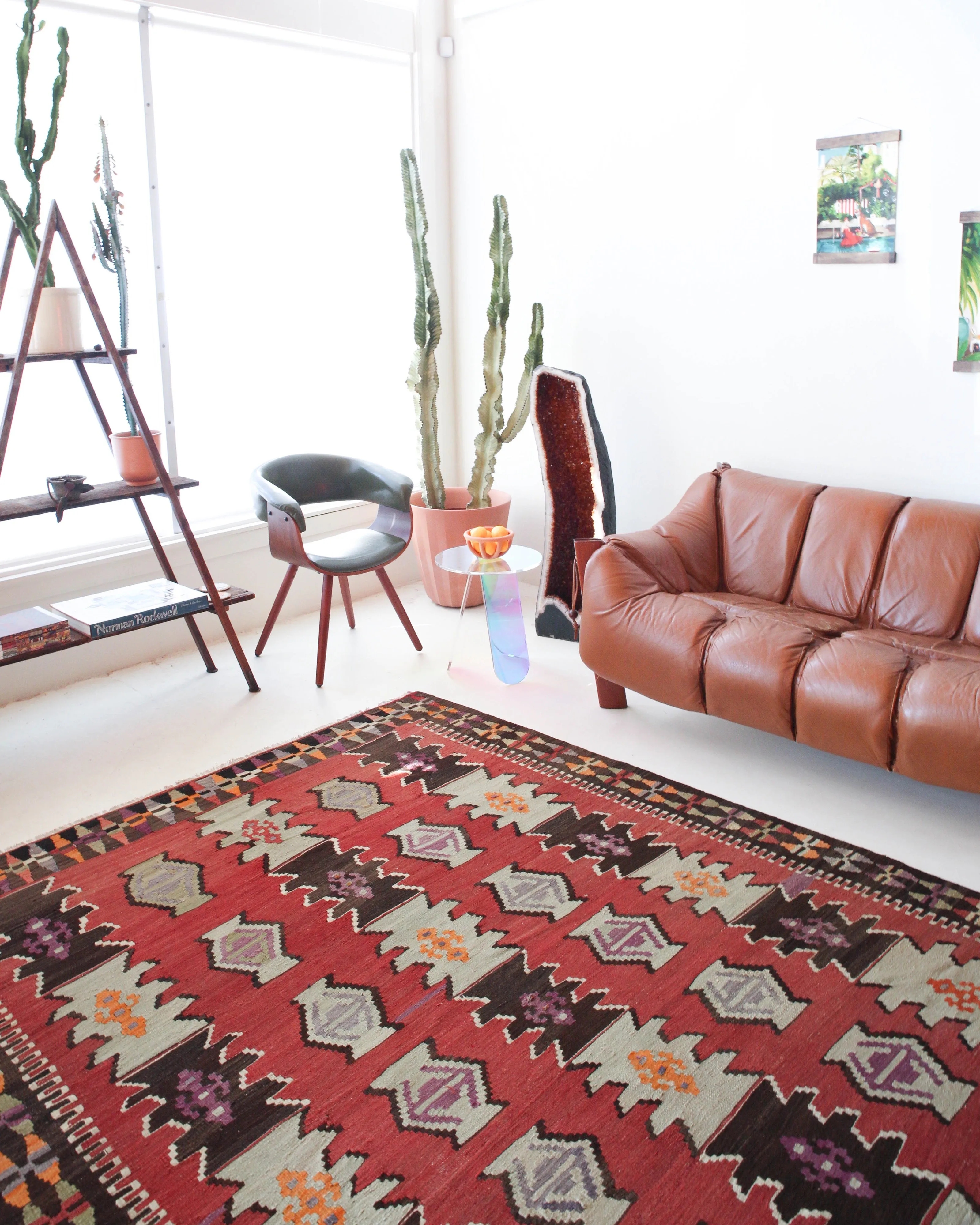 Vintage Eastern Anatolian Kilim Rug 6'6"x8'11"
