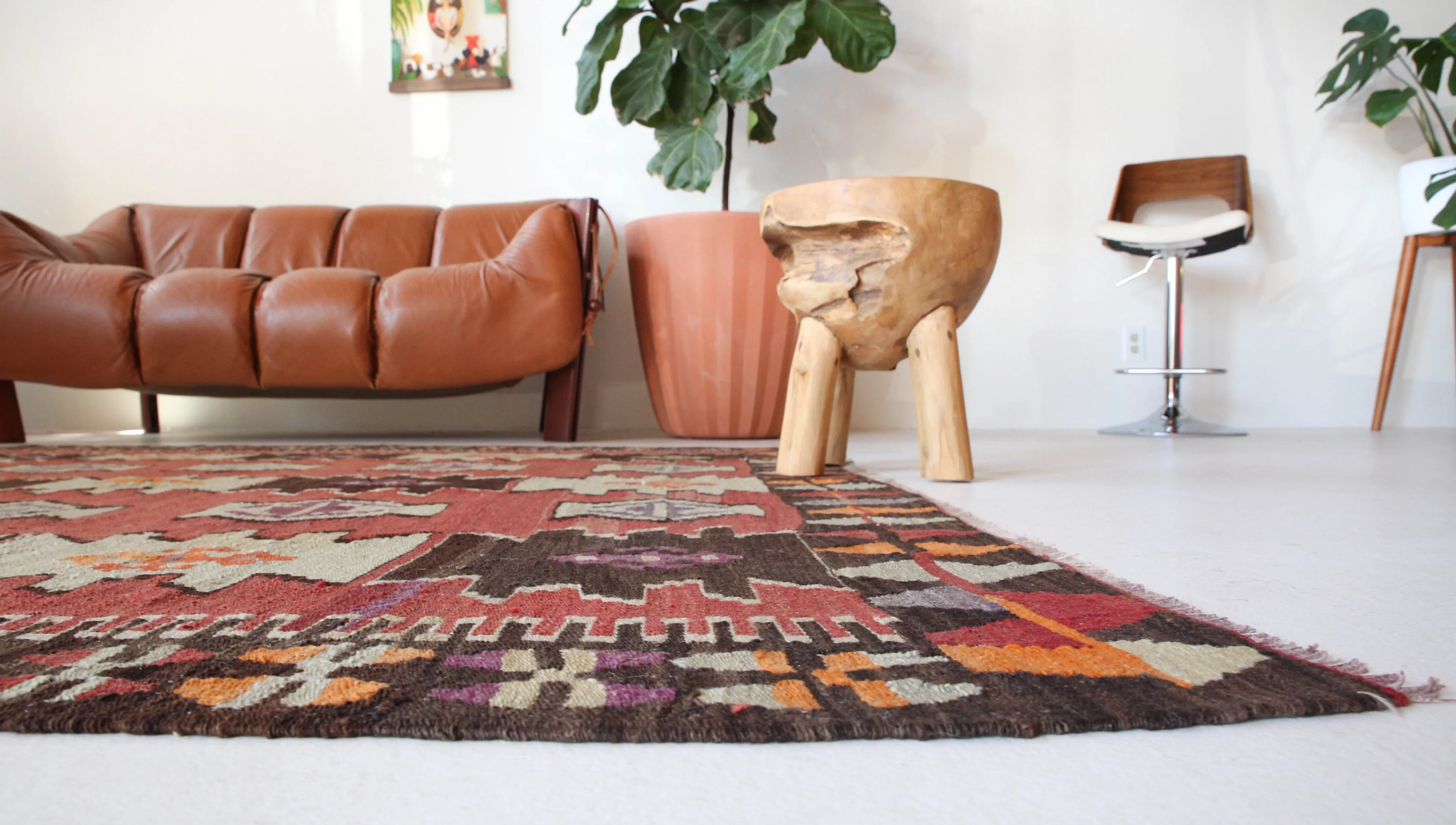 Vintage Eastern Anatolian Kilim Rug 6'6"x8'11"