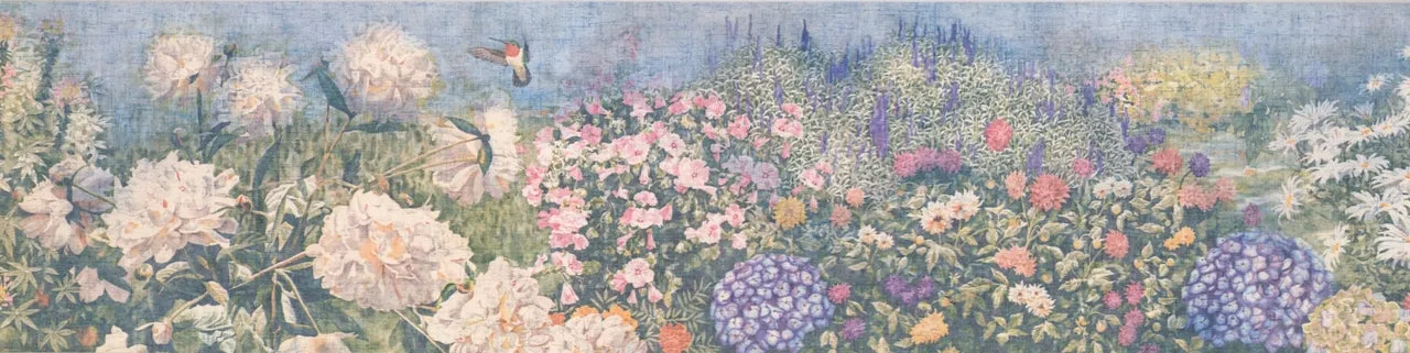 Vintage Flowers Hydrangea BB4019A Wallpaper Border