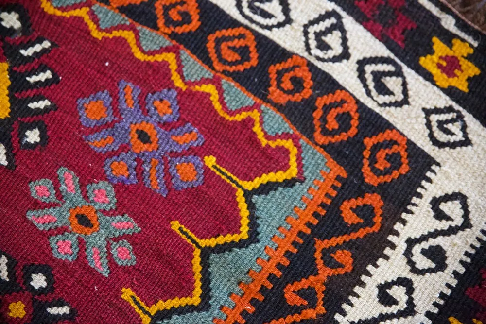 Vintage Kars Kilim Rug 5'.7"x15'