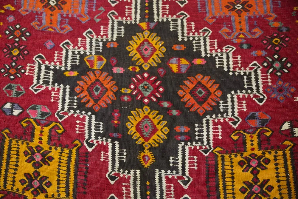 Vintage Kars Kilim Rug 5'.7"x15'