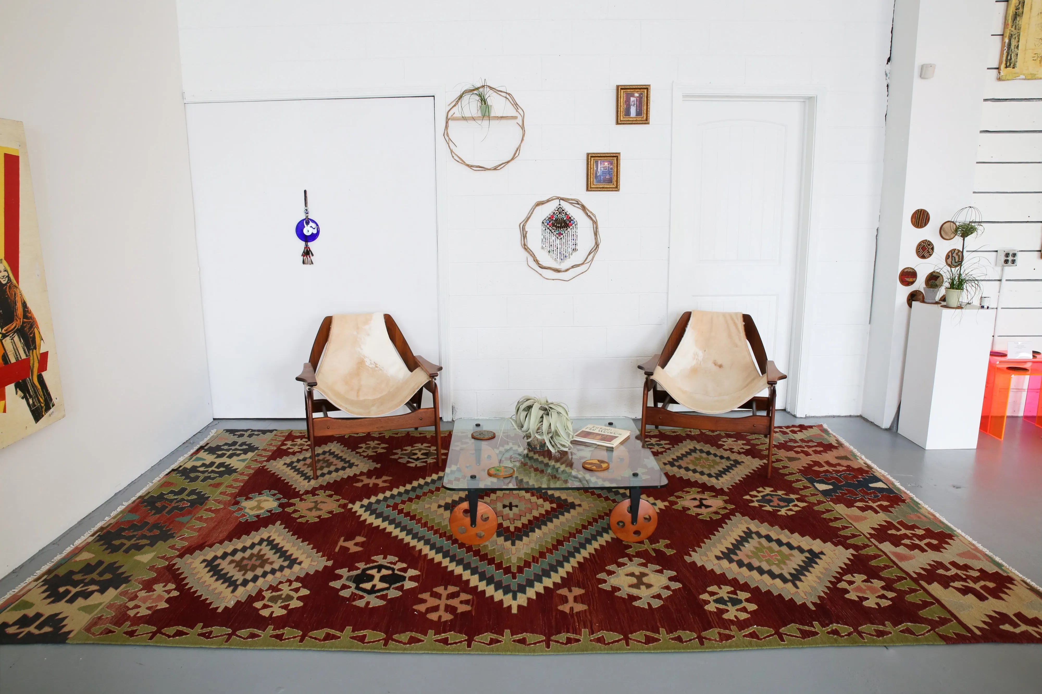Vintage Manisa Kilim 7.2ftx12.4ft