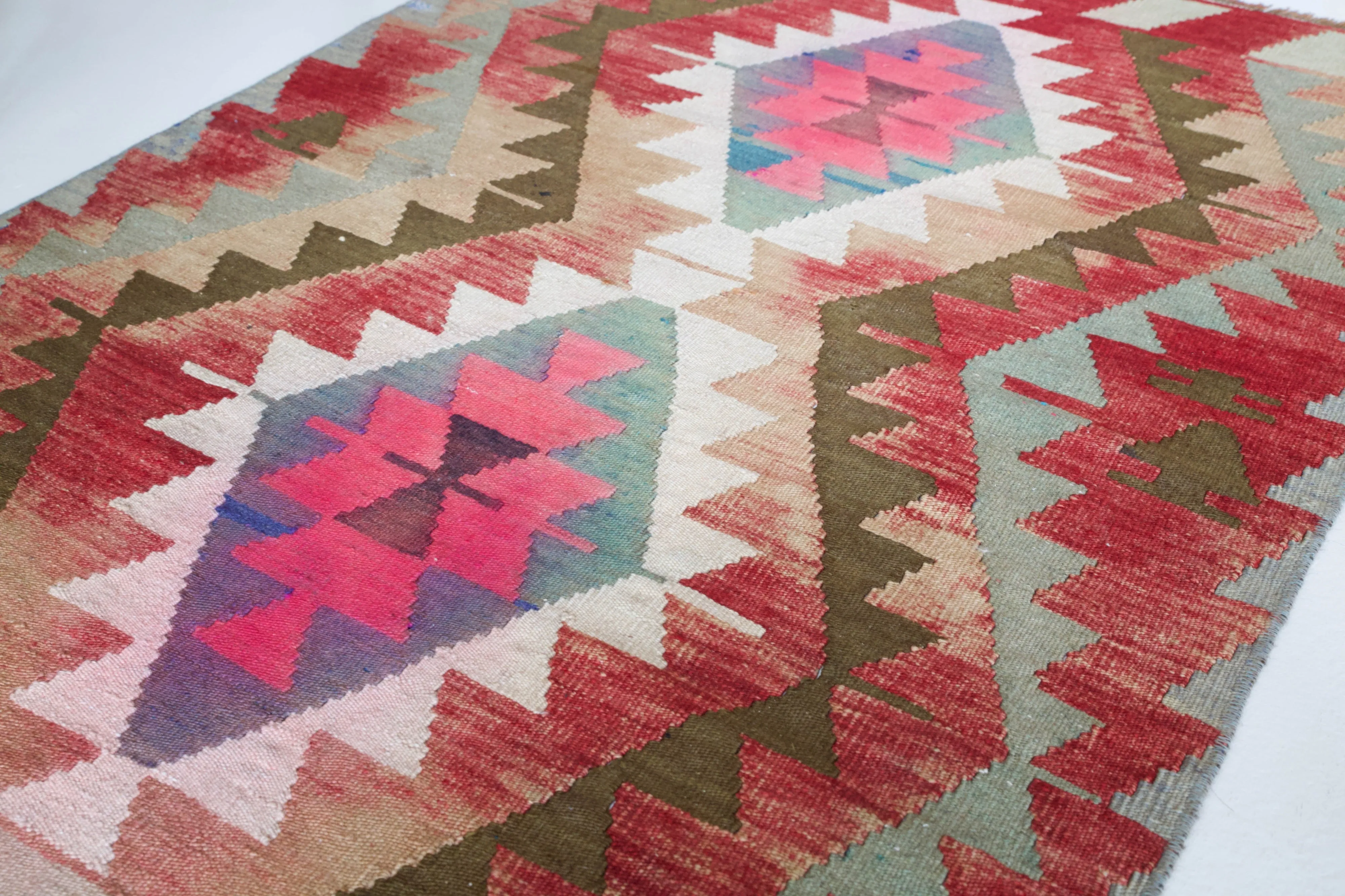 Vintage Mini Turkish Kilim Rug 2'10"x4'2"
