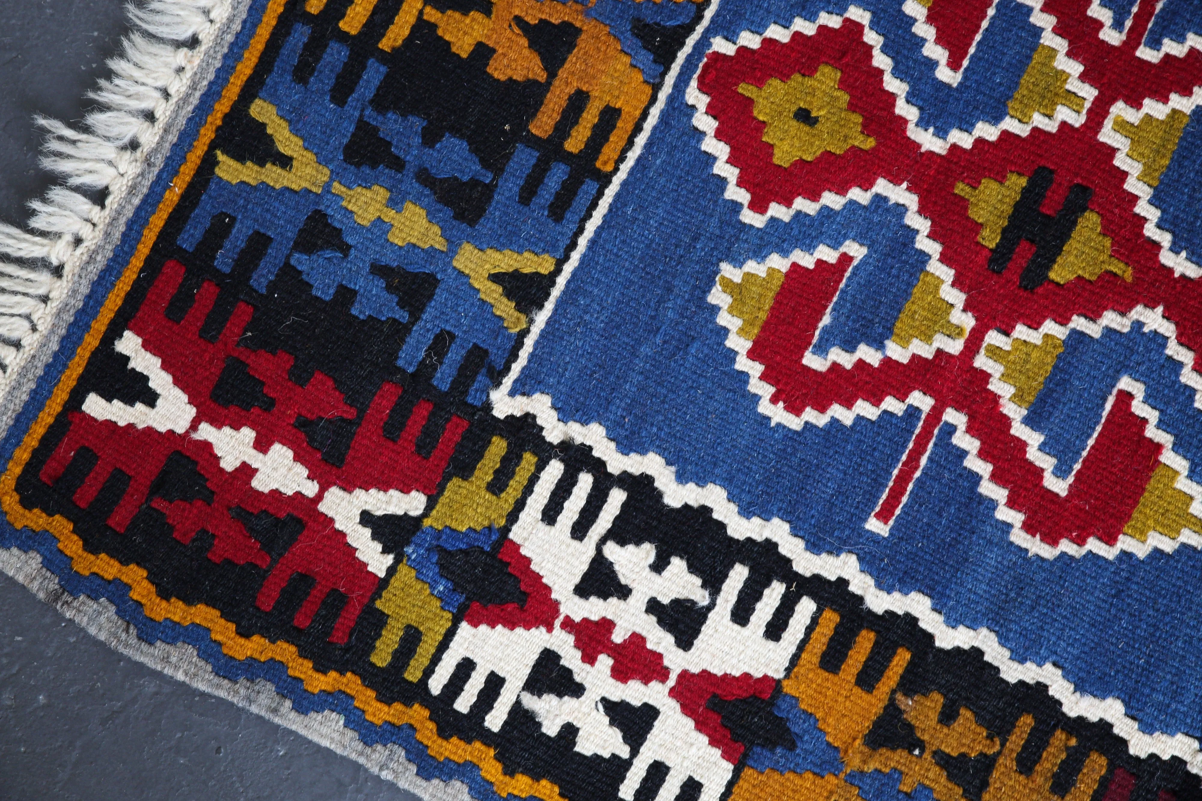 Vintage Mini Turkish Kilim Rug