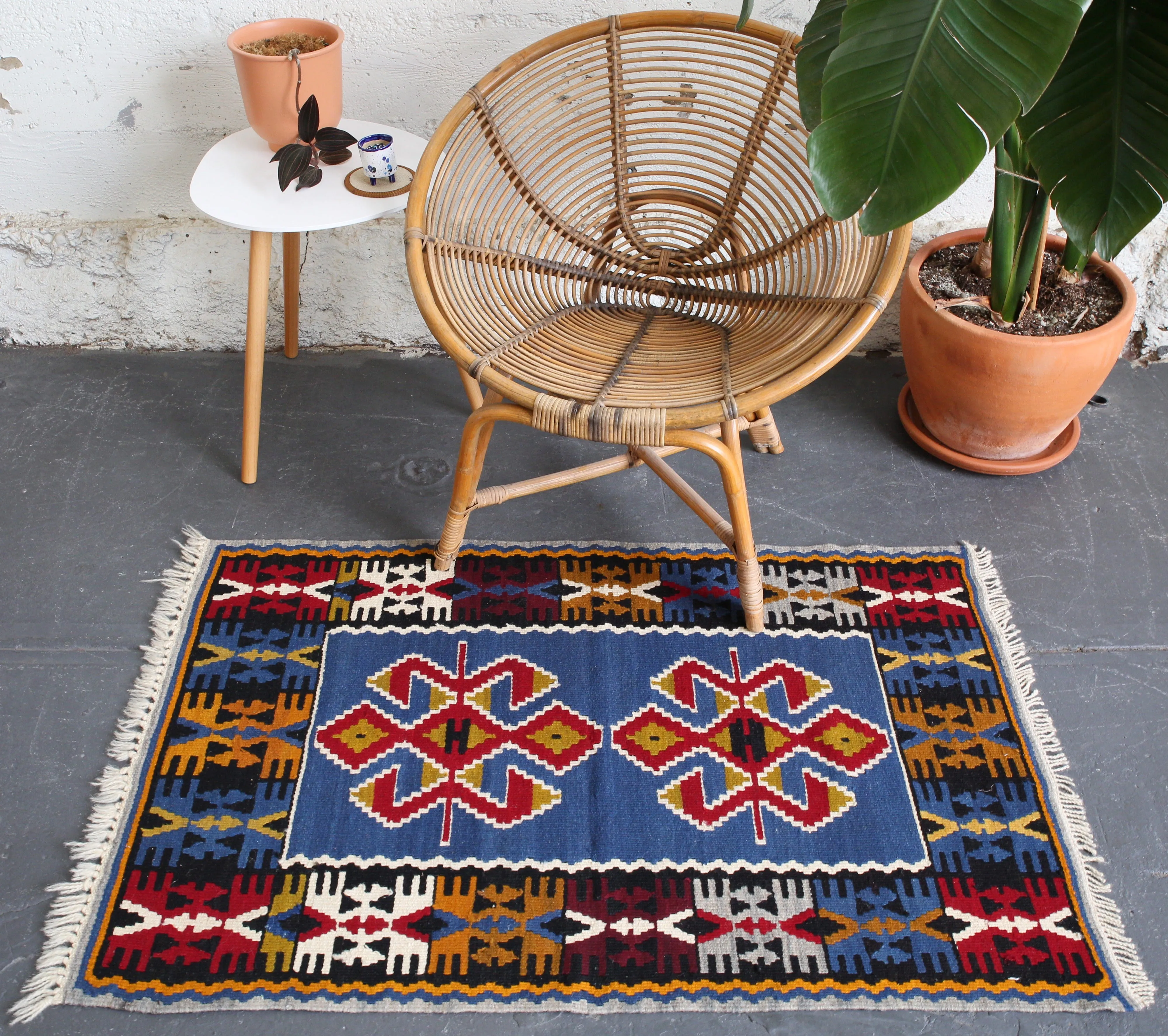 Vintage Mini Turkish Kilim Rug