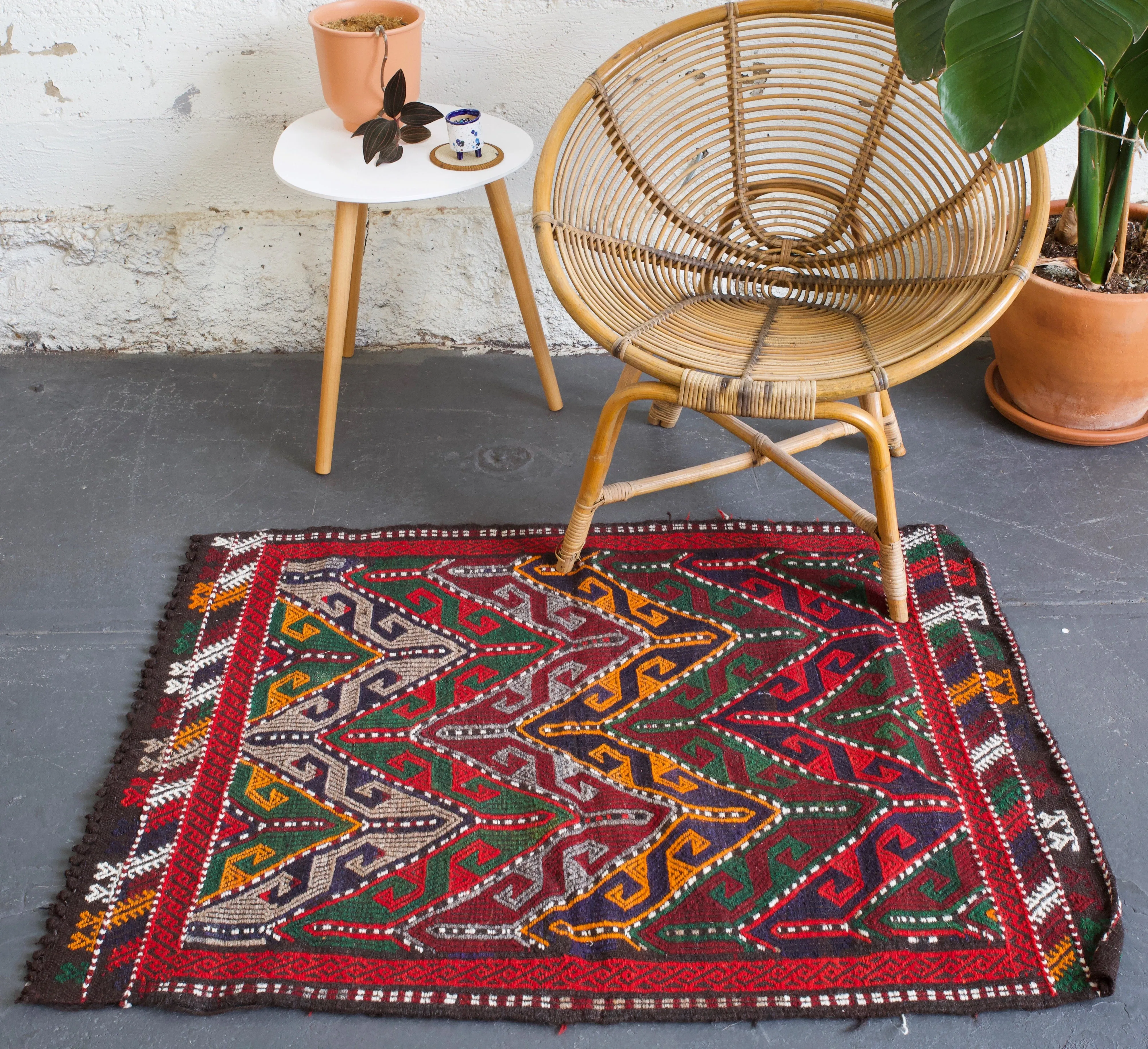 Vintage Mini Turkish Kilim Rug