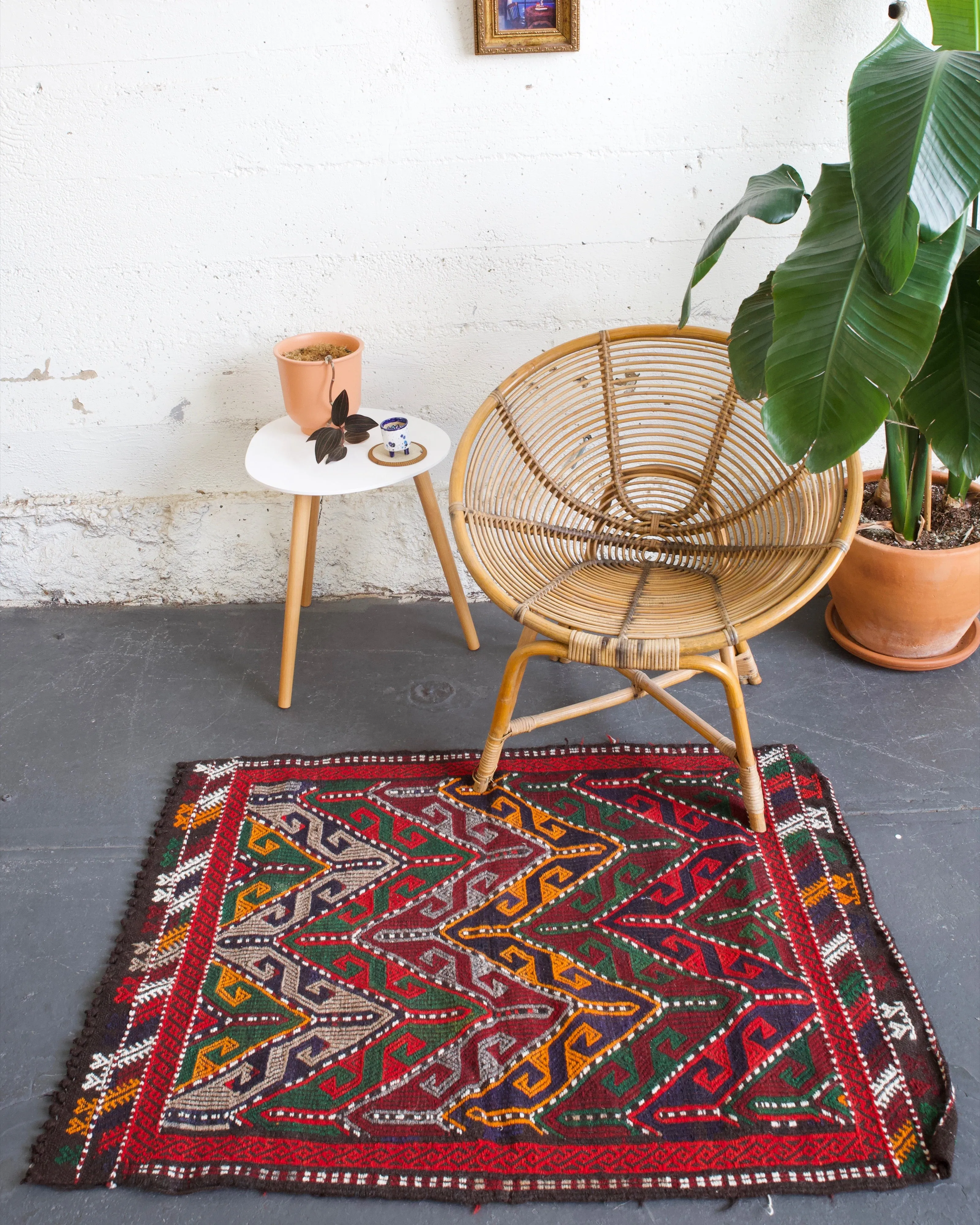 Vintage Mini Turkish Kilim Rug