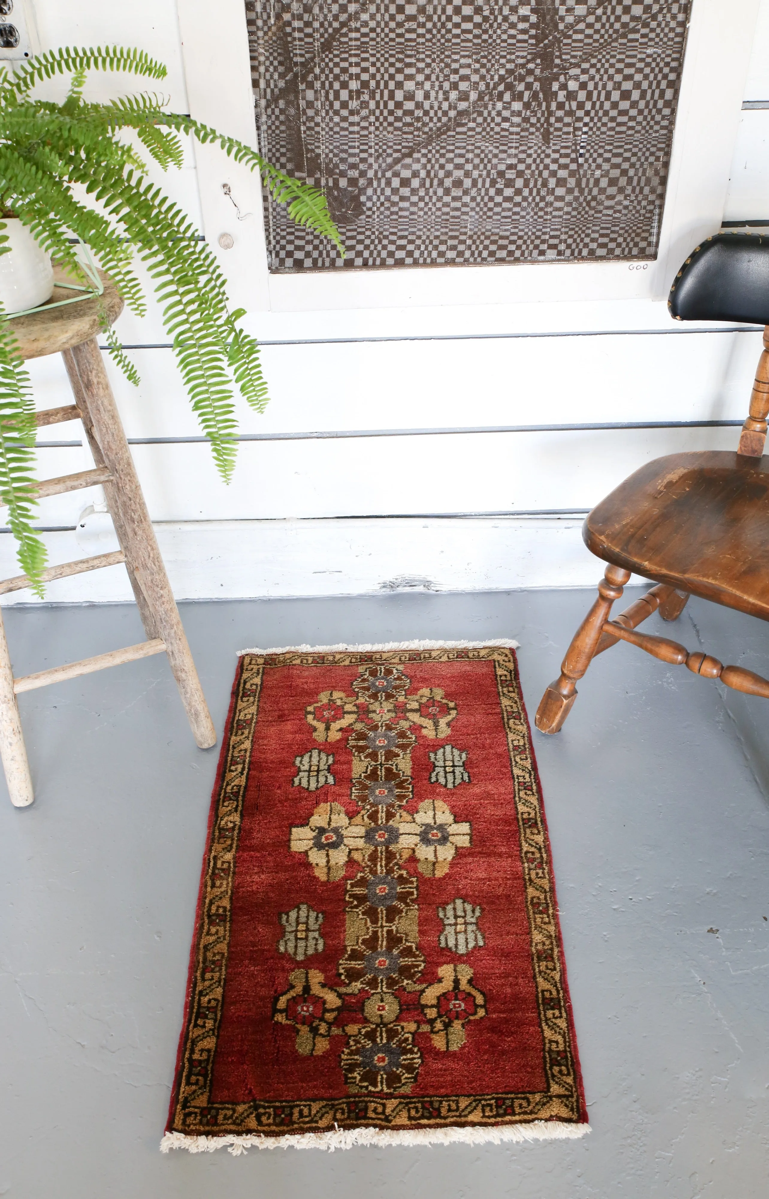 Vintage Mini Turkish Rug 1.9ftx3.1ft