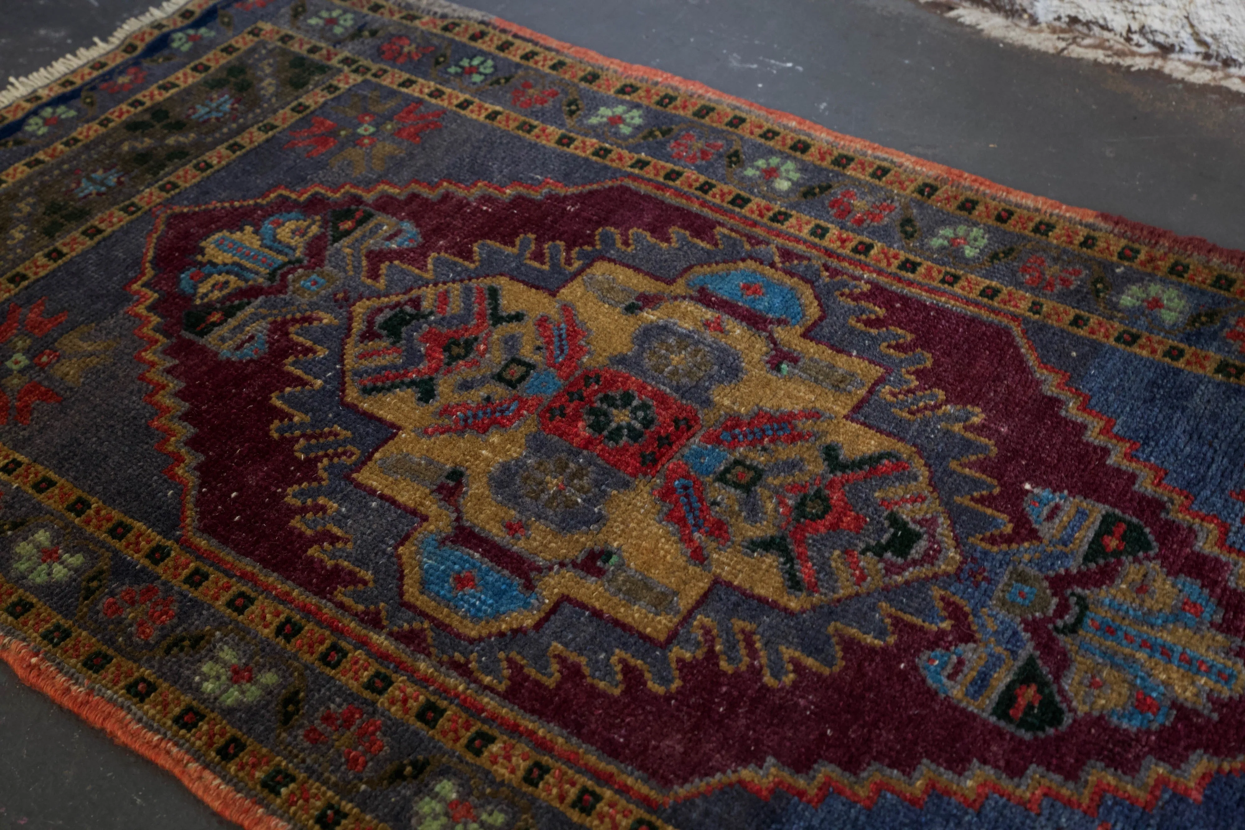 Vintage Mini Turkish Rug 1'9"x3'6"