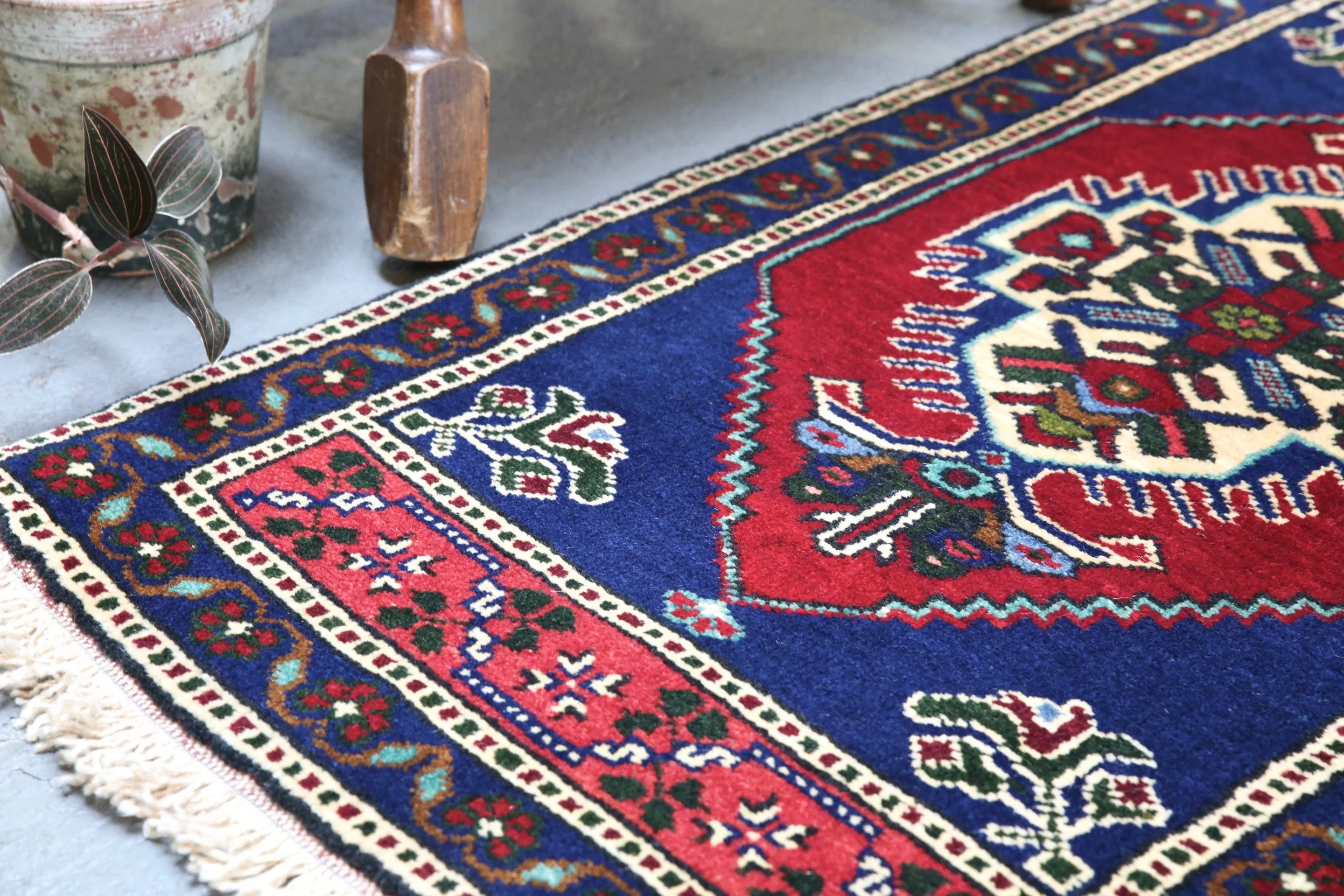 Vintage Mini Turkish Rug 21inx41in