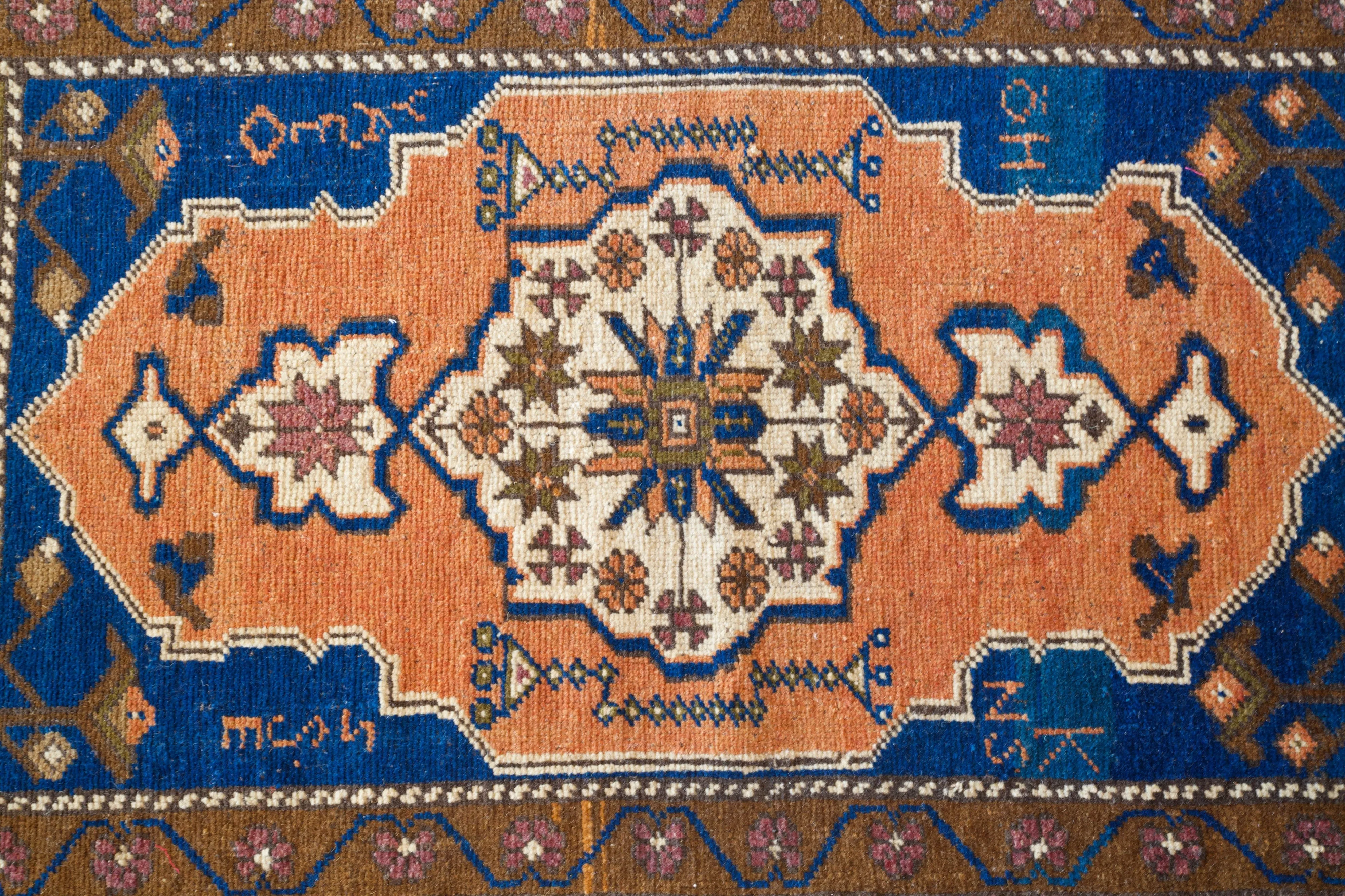 Vintage Mini Turkish Rug 22"x44"