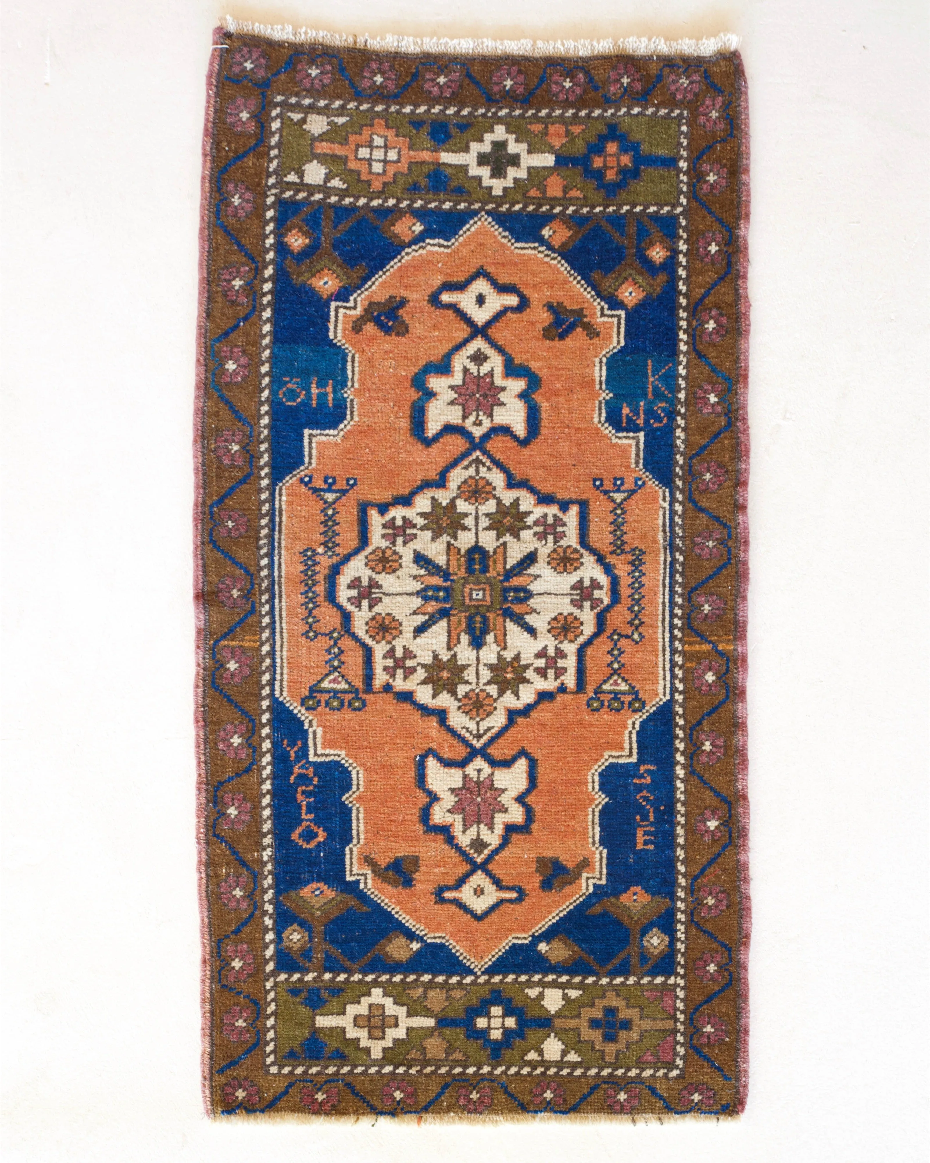 Vintage Mini Turkish Rug 22"x44"