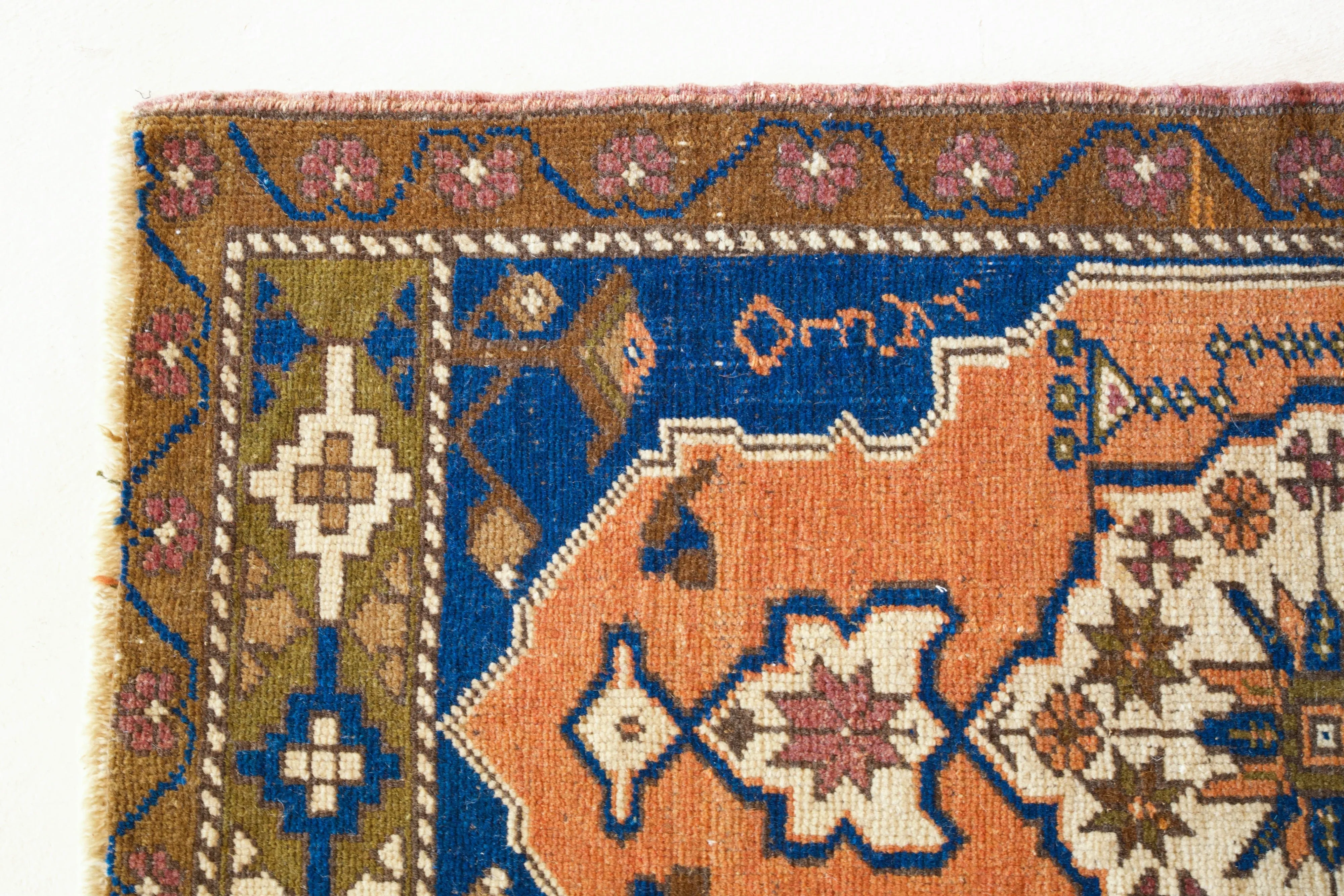 Vintage Mini Turkish Rug 22"x44"