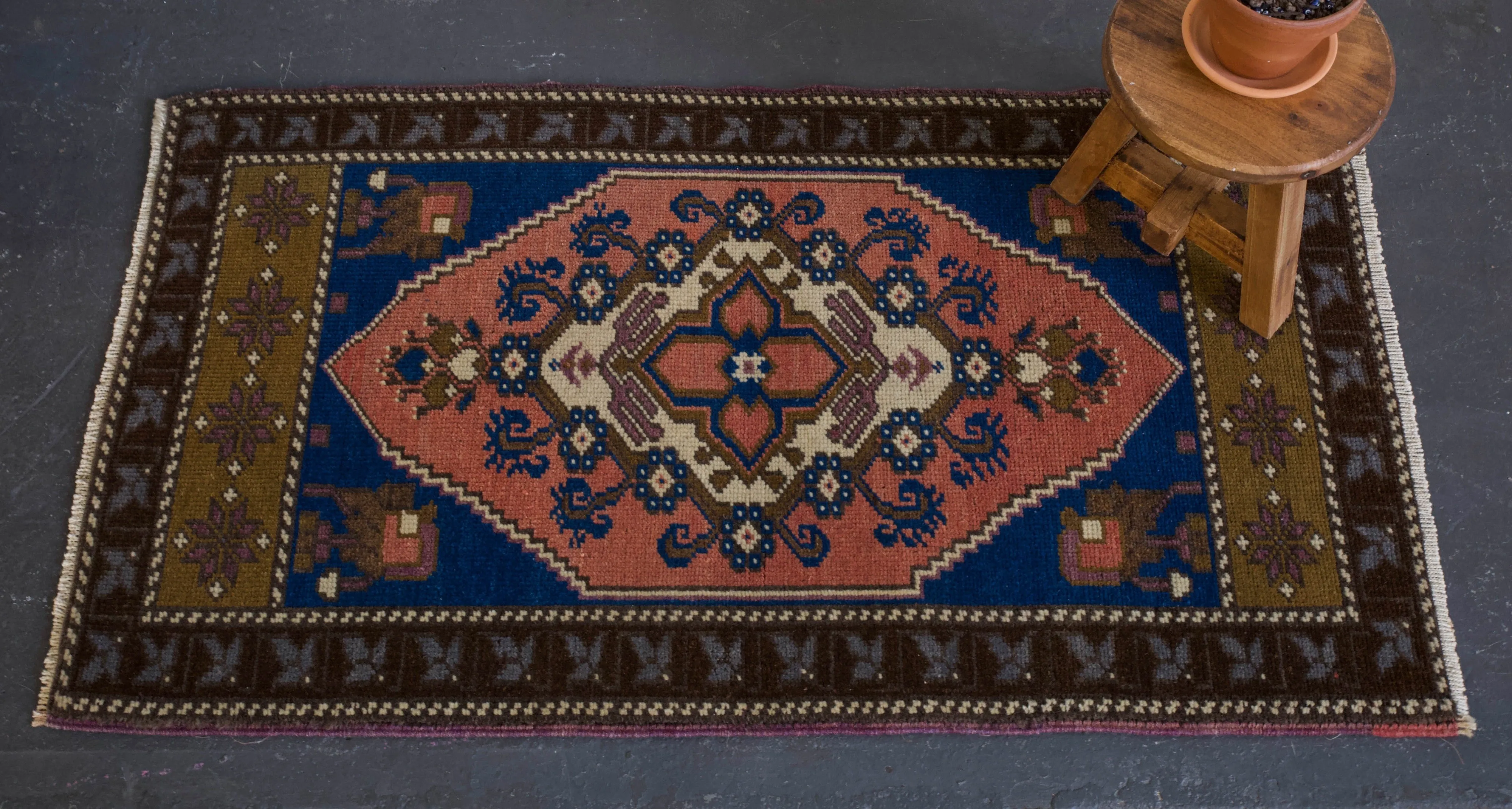 Vintage Mini Turkish Rug 2'x3'6"
