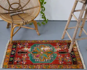 Vintage Mini Turkish Rug