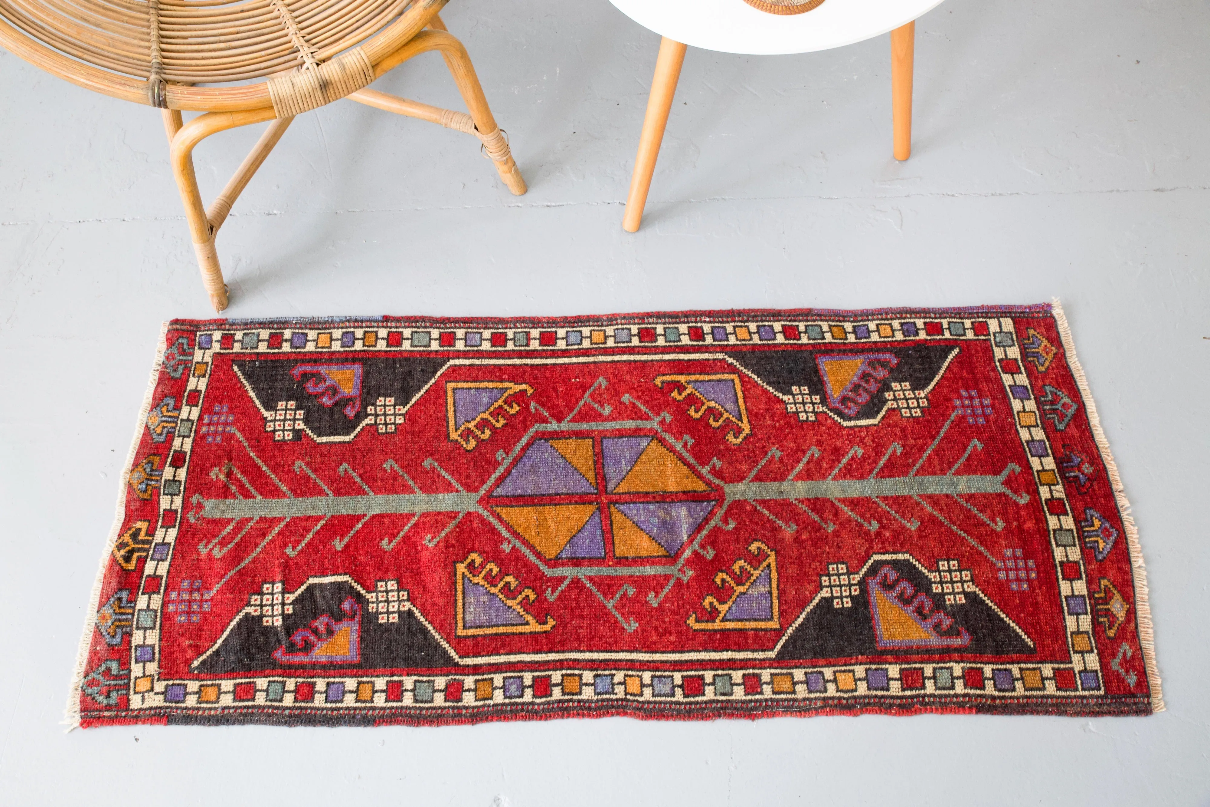 Vintage Mini Turkish Rug