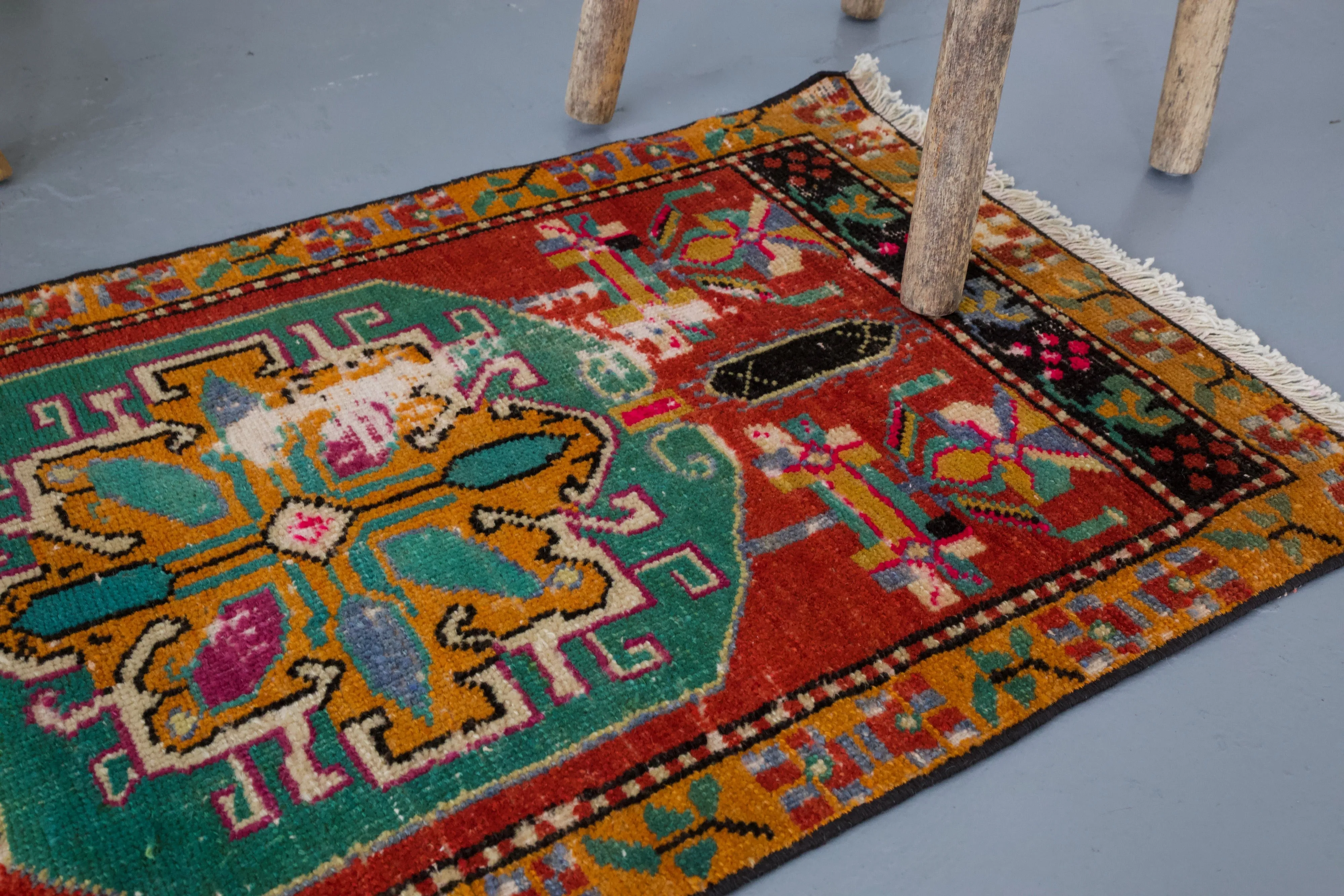 Vintage Mini Turkish Rug