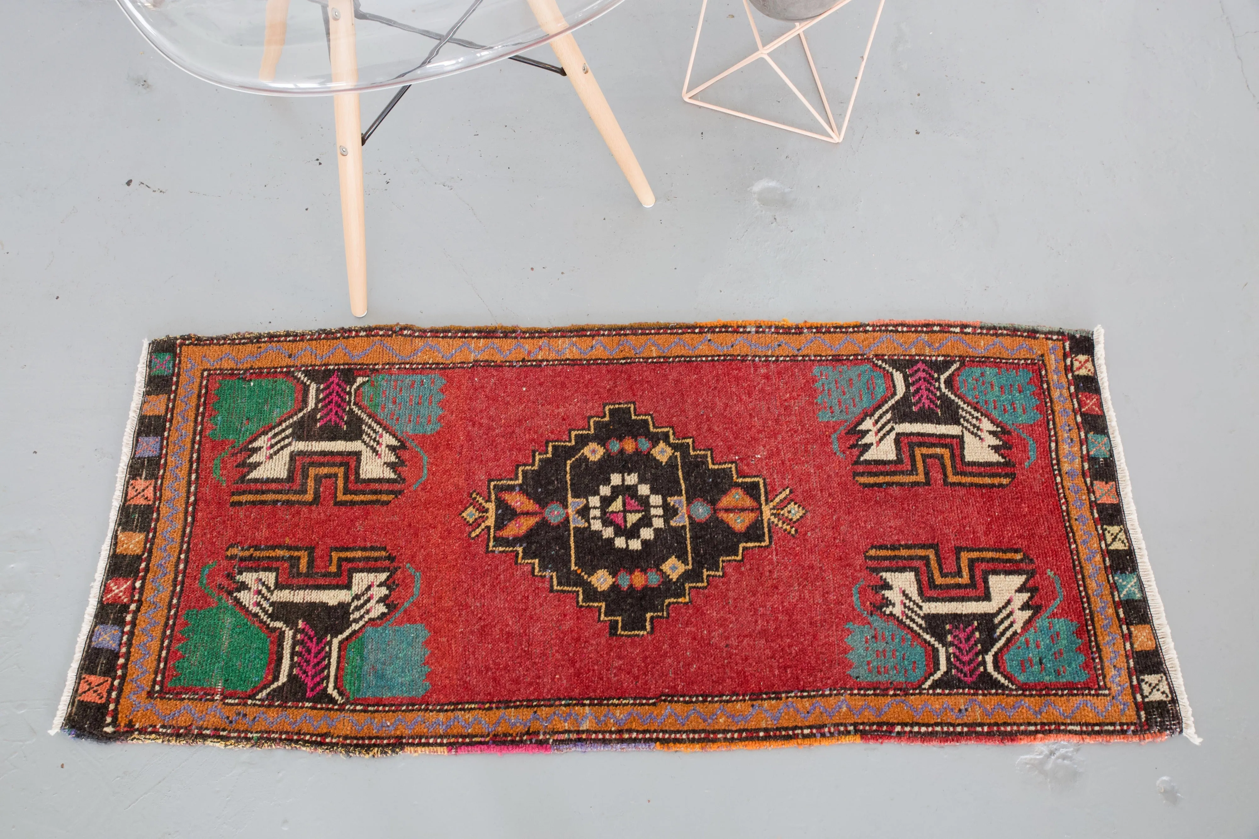 Vintage Mini Turkish Rug