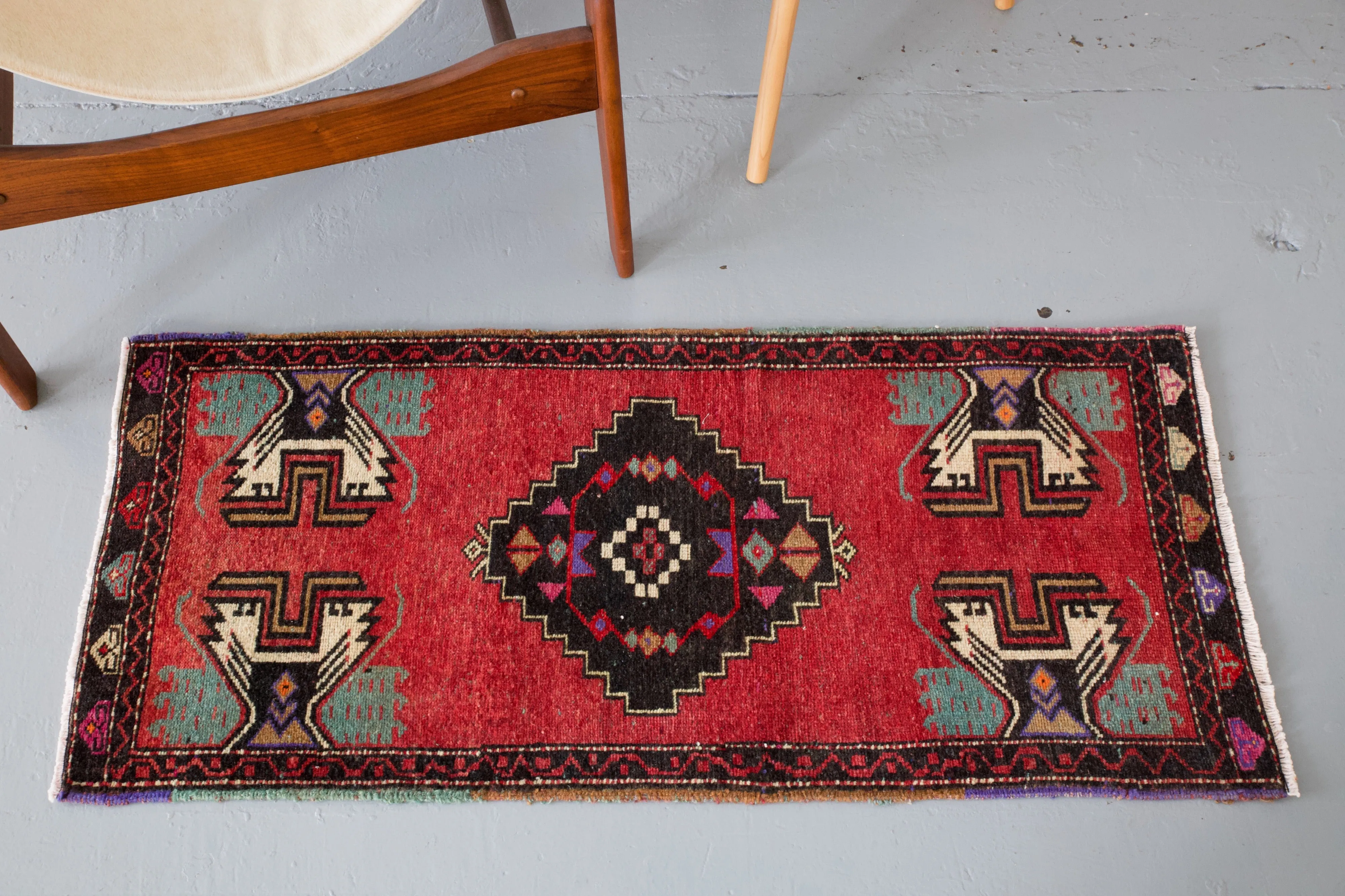 Vintage Mini Turkish Rug