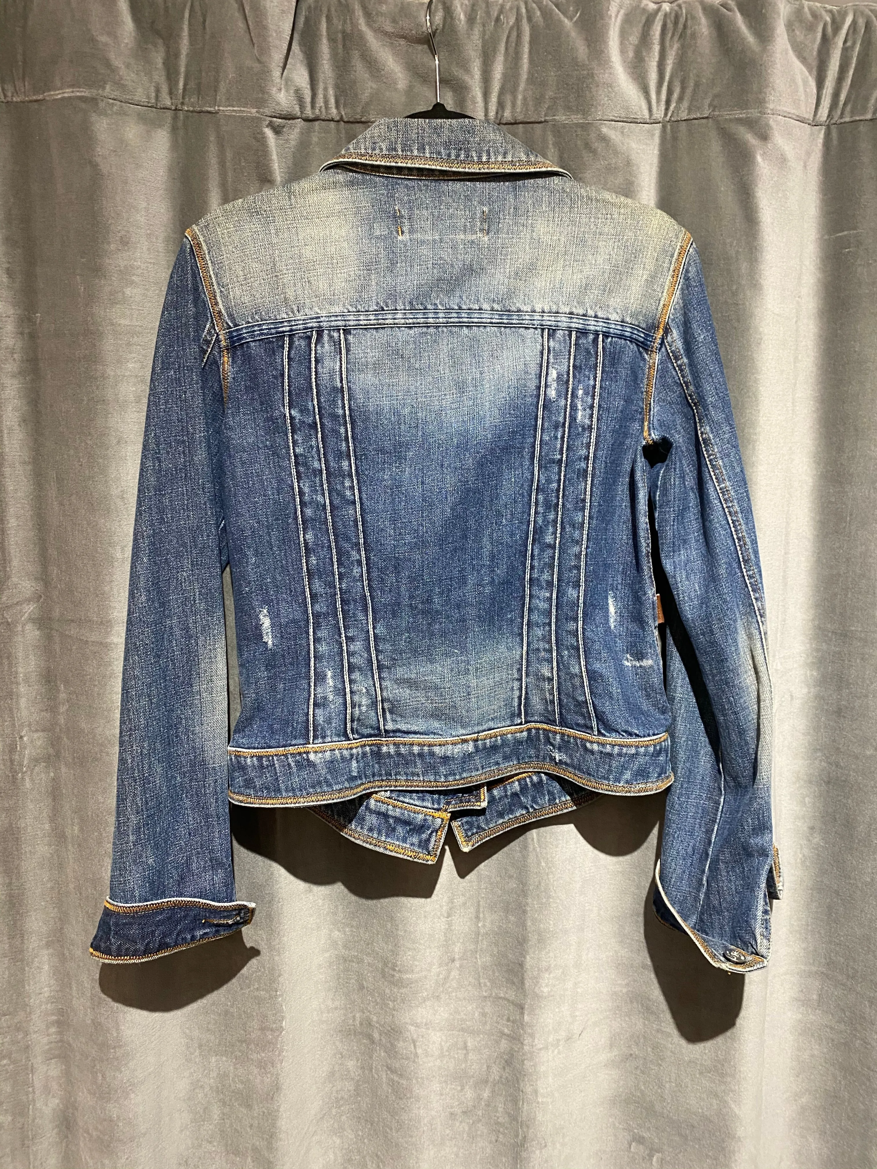 Vintage: Moschino Denim Jacket with Denim Flowers