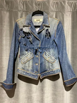 Vintage: Moschino Denim Jacket with Denim Flowers