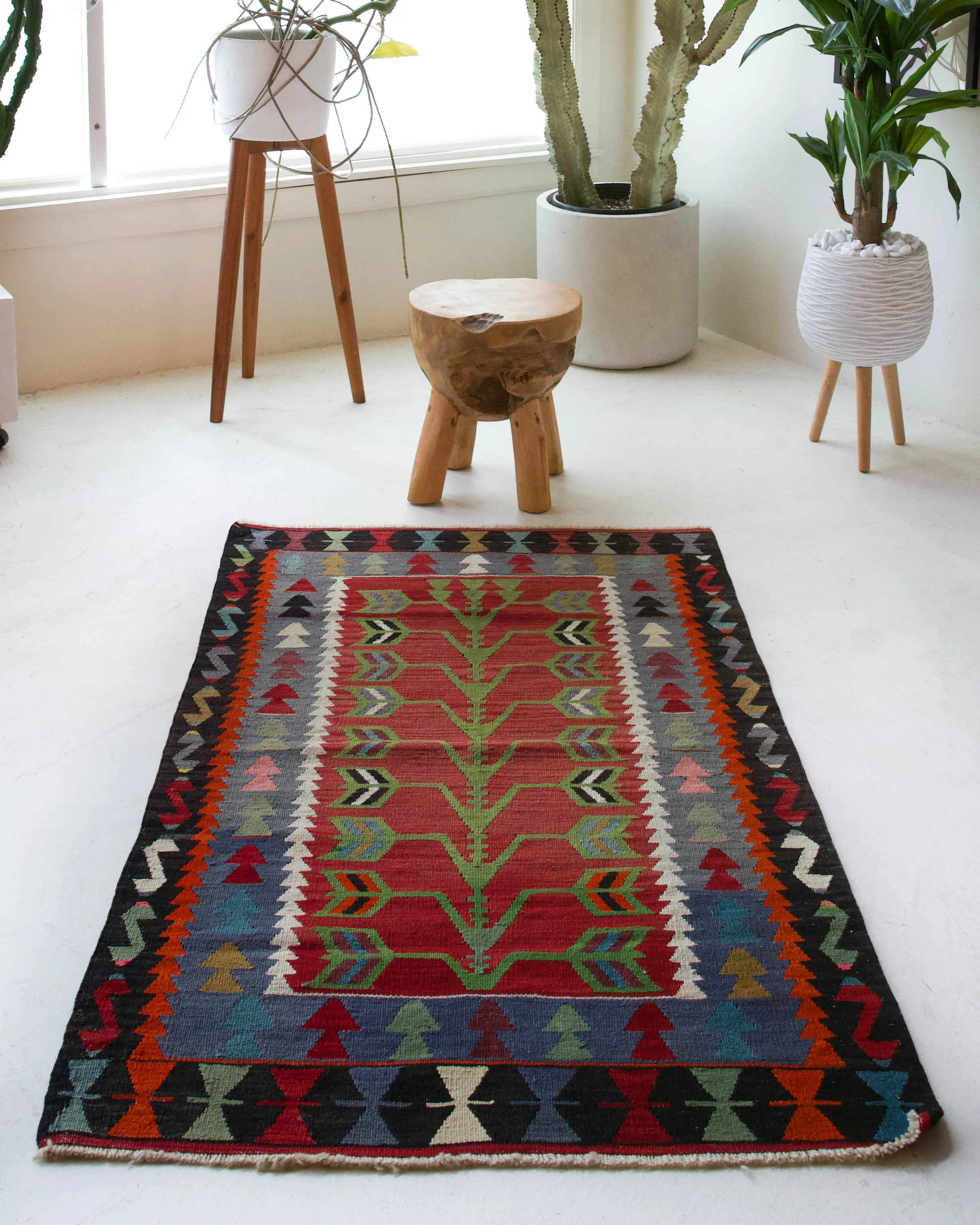 Vintage Oushak Kilim Rug 3'x5'